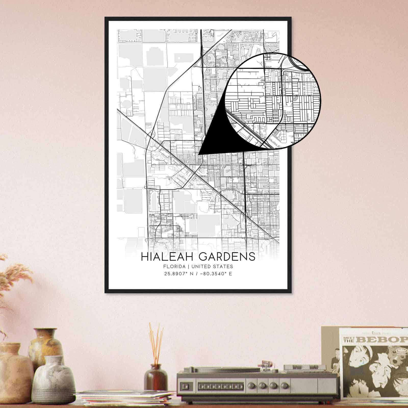 Deerfield Kansas Map Poster, Modern Home Decor Wall Art Print (Copy)