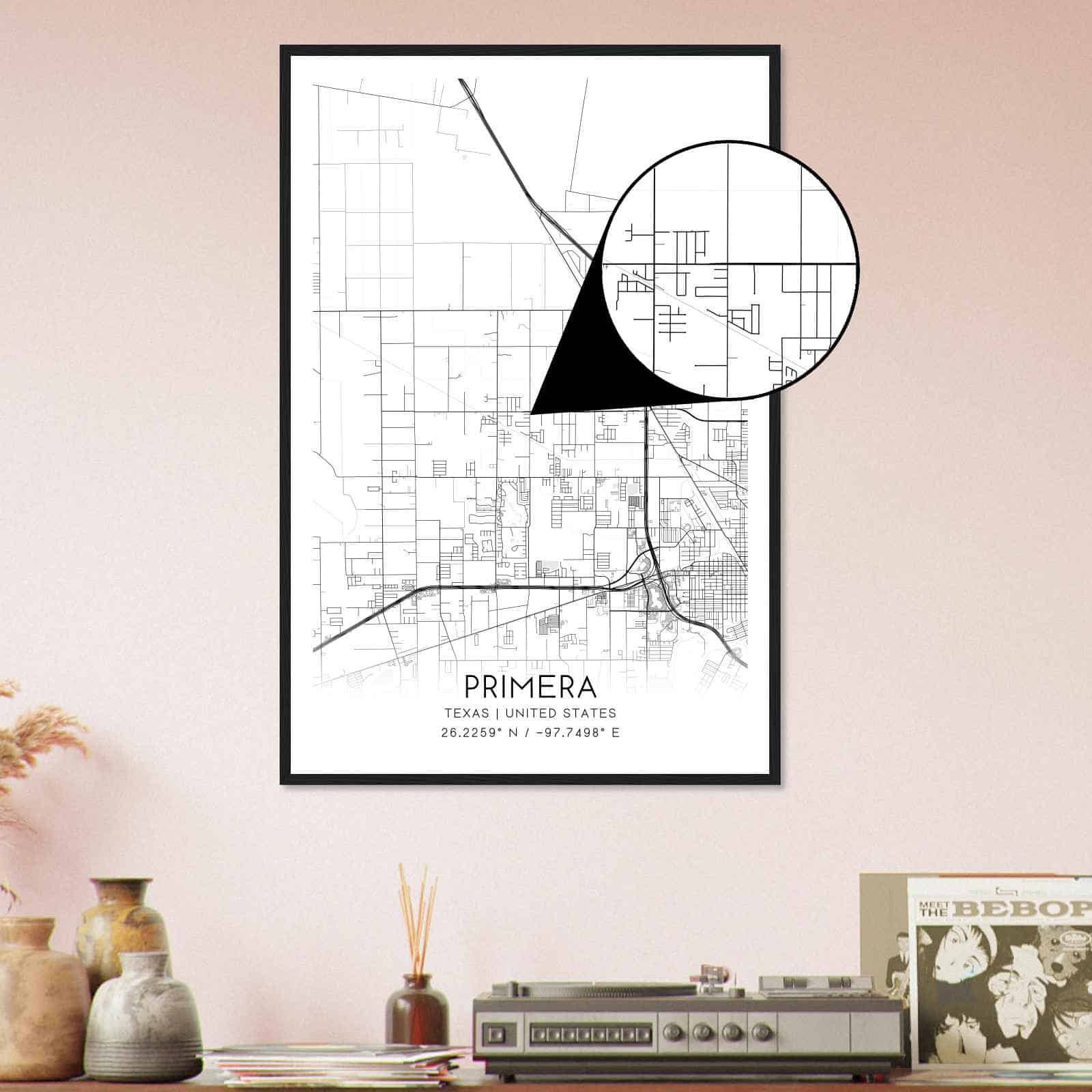 Deerfield Kansas Map Poster, Modern Home Decor Wall Art Print (Copy)