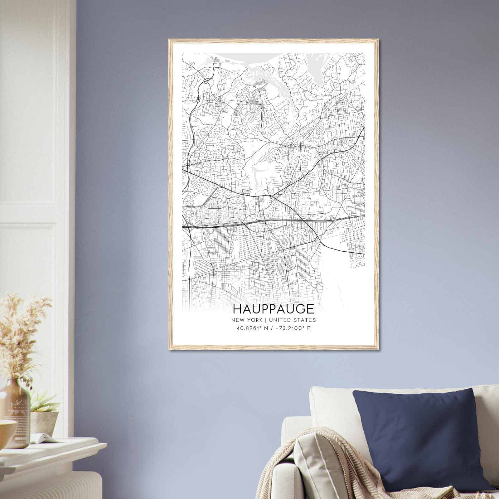 Deerfield Kansas Map Poster, Modern Home Decor Wall Art Print (Copy)