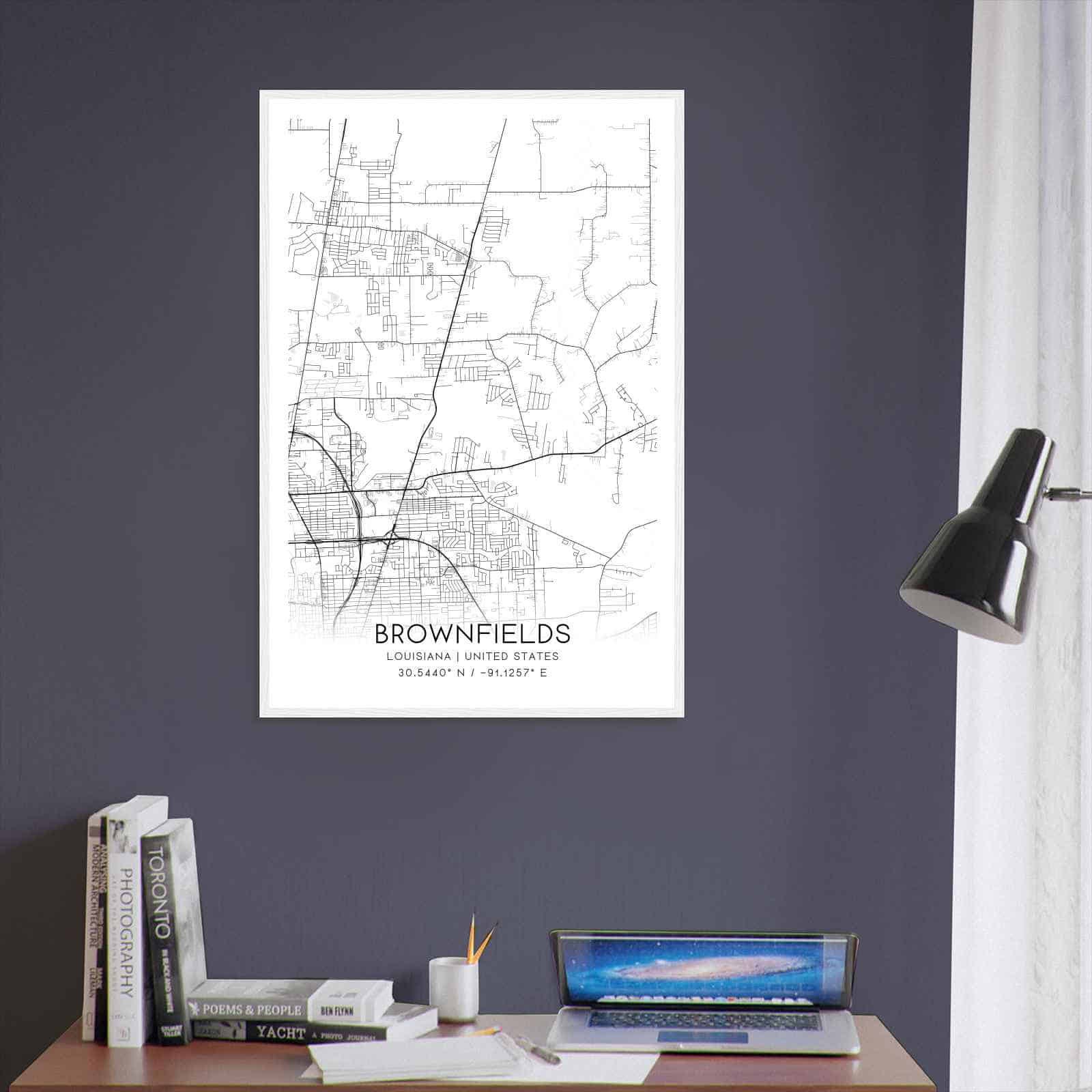 Deerfield Kansas Map Poster, Modern Home Decor Wall Art Print (Copy)