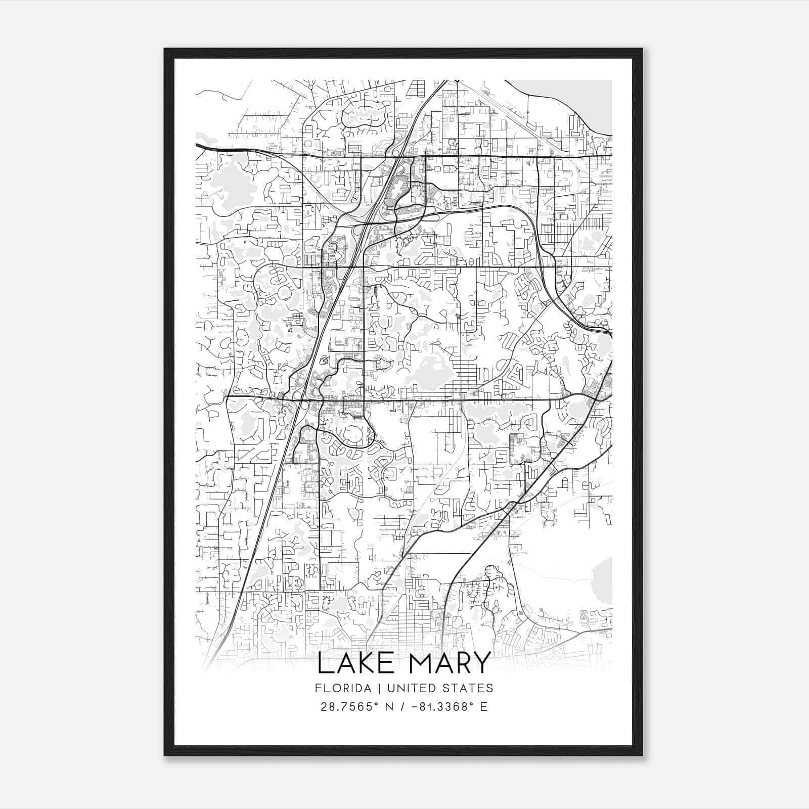 Lake Mary Florida Map Poster Modern - 0de5783f50d8f65c3f06b7492006dac3 