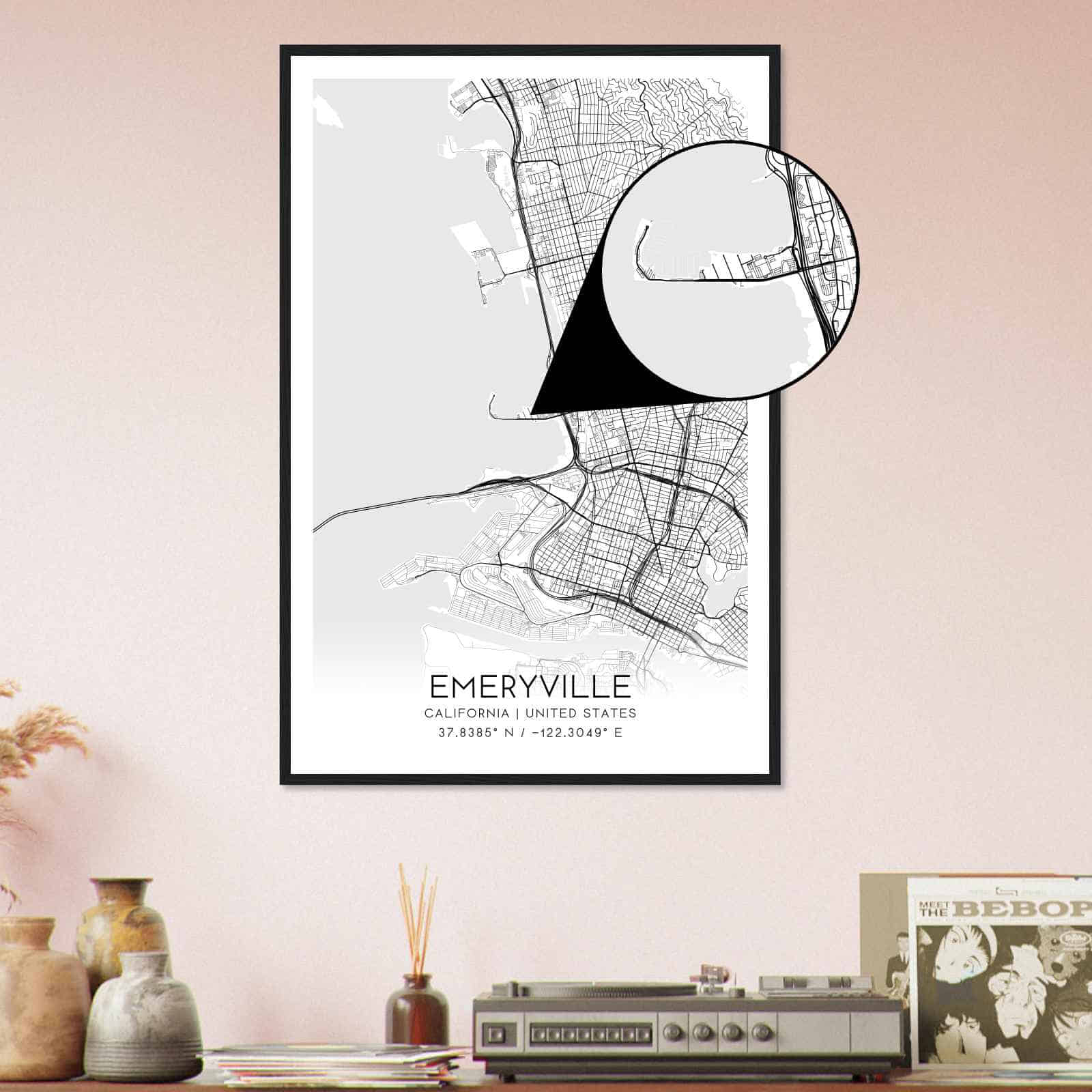 Deerfield Kansas Map Poster, Modern Home Decor Wall Art Print (Copy)