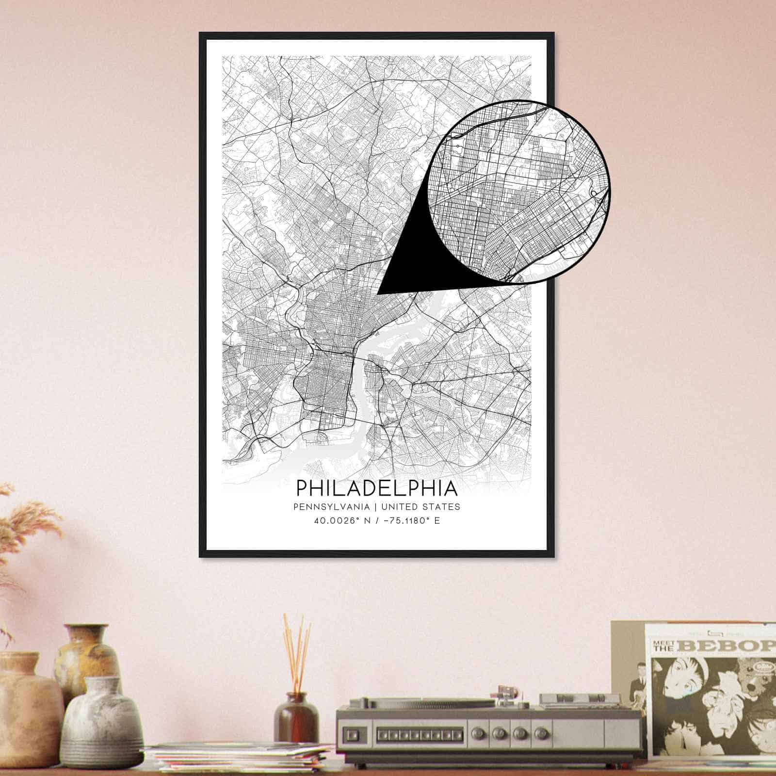 Deerfield Kansas Map Poster, Modern Home Decor Wall Art Print (Copy)