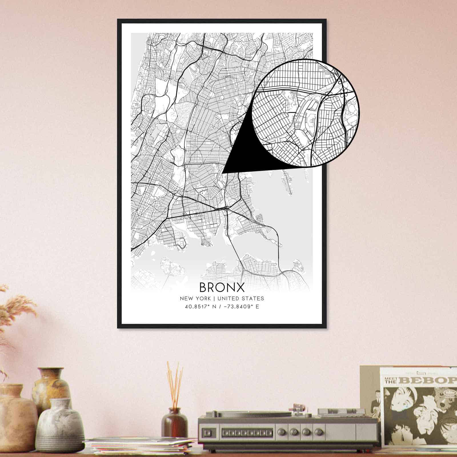 Deerfield Kansas Map Poster, Modern Home Decor Wall Art Print (Copy)