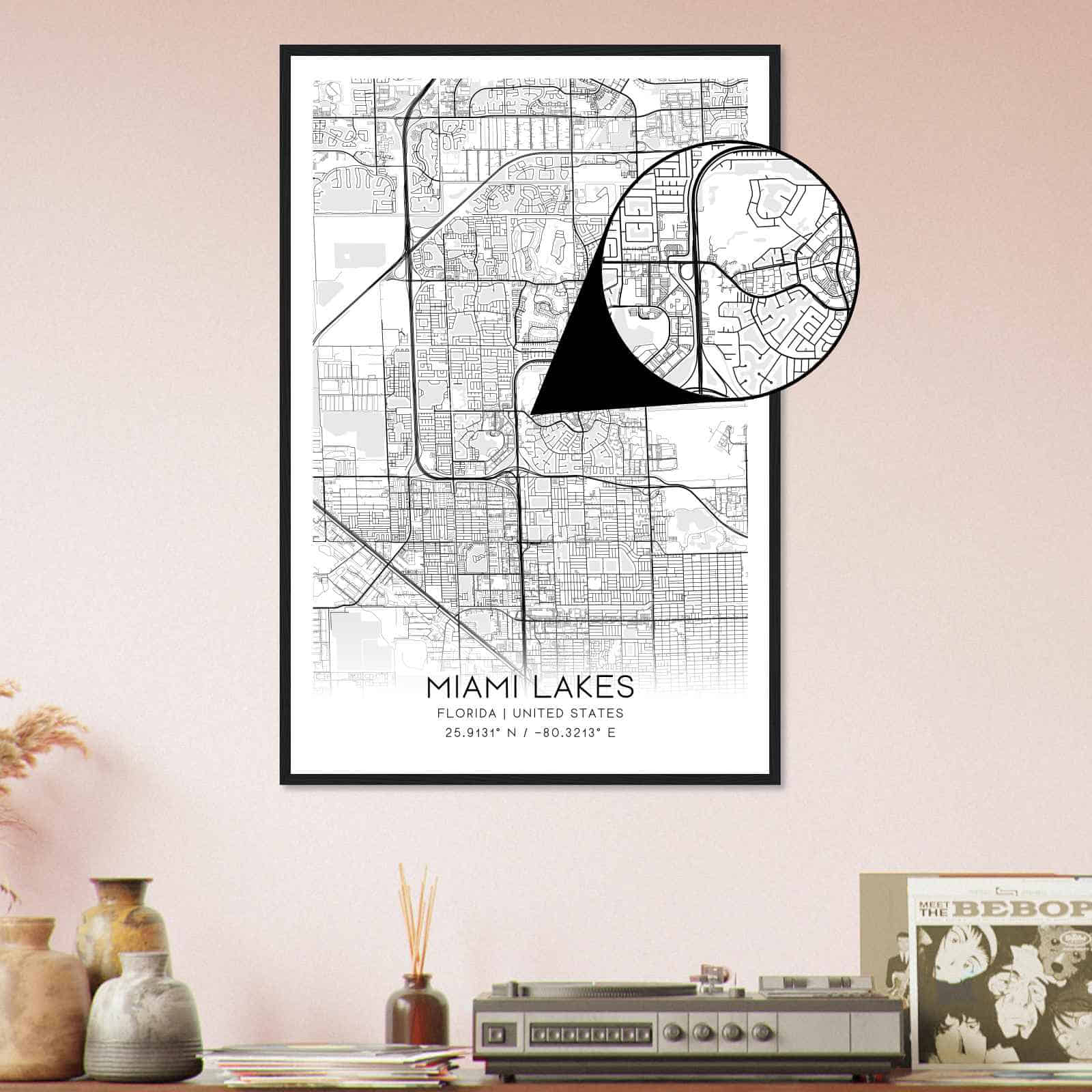 Deerfield Kansas Map Poster, Modern Home Decor Wall Art Print (Copy)