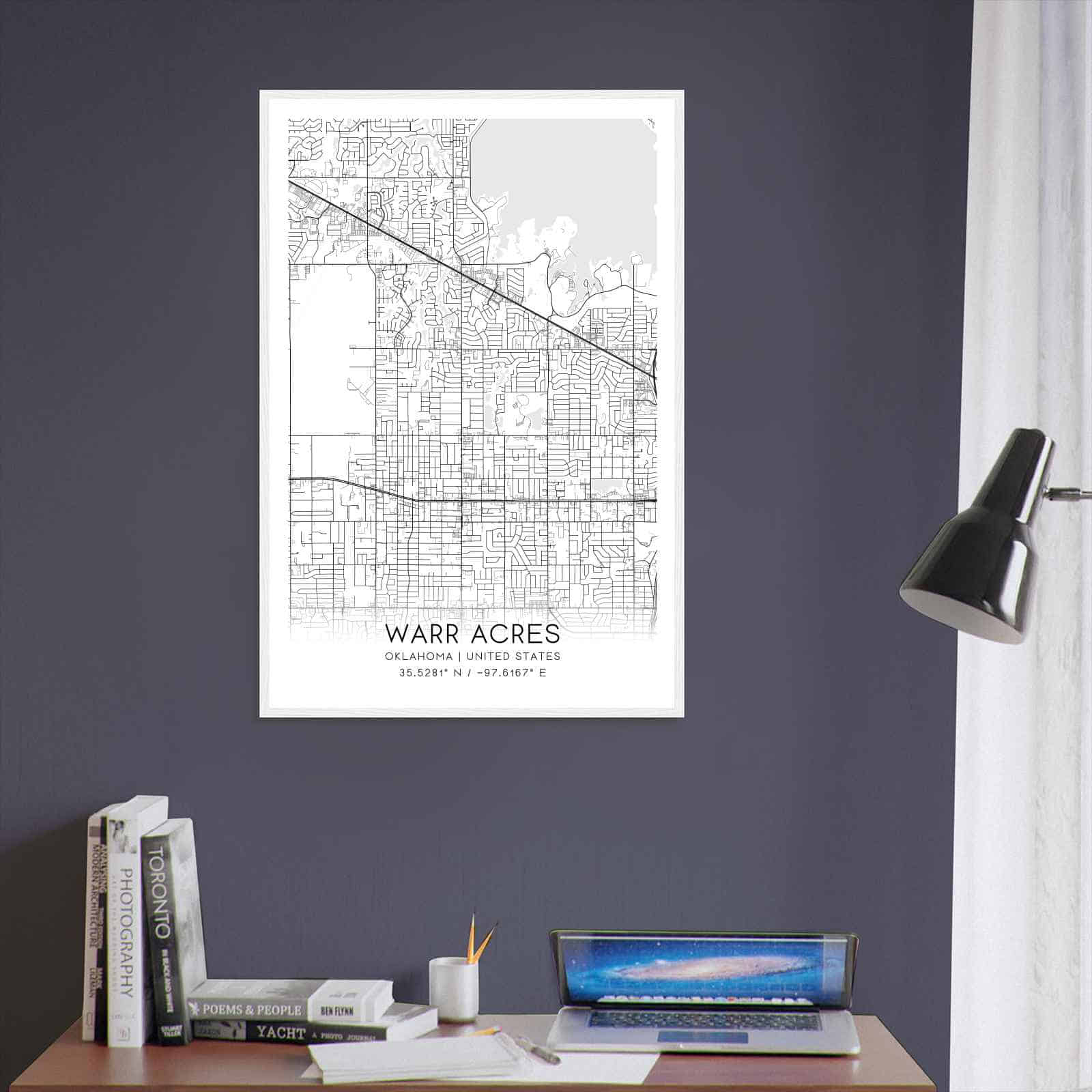 Deerfield Kansas Map Poster, Modern Home Decor Wall Art Print (Copy)