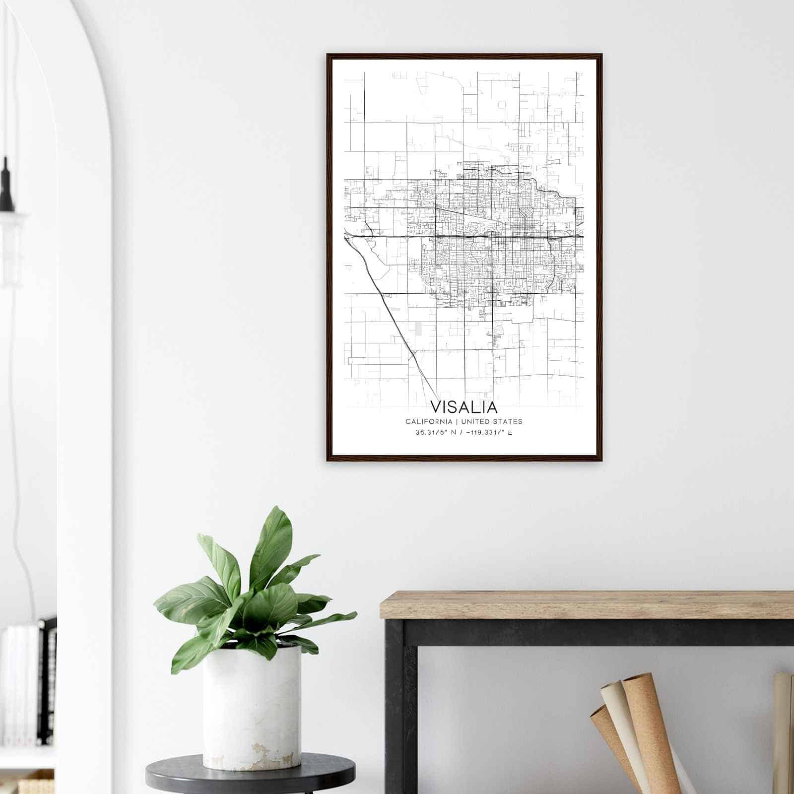 Deerfield Kansas Map Poster, Modern Home Decor Wall Art Print (Copy)