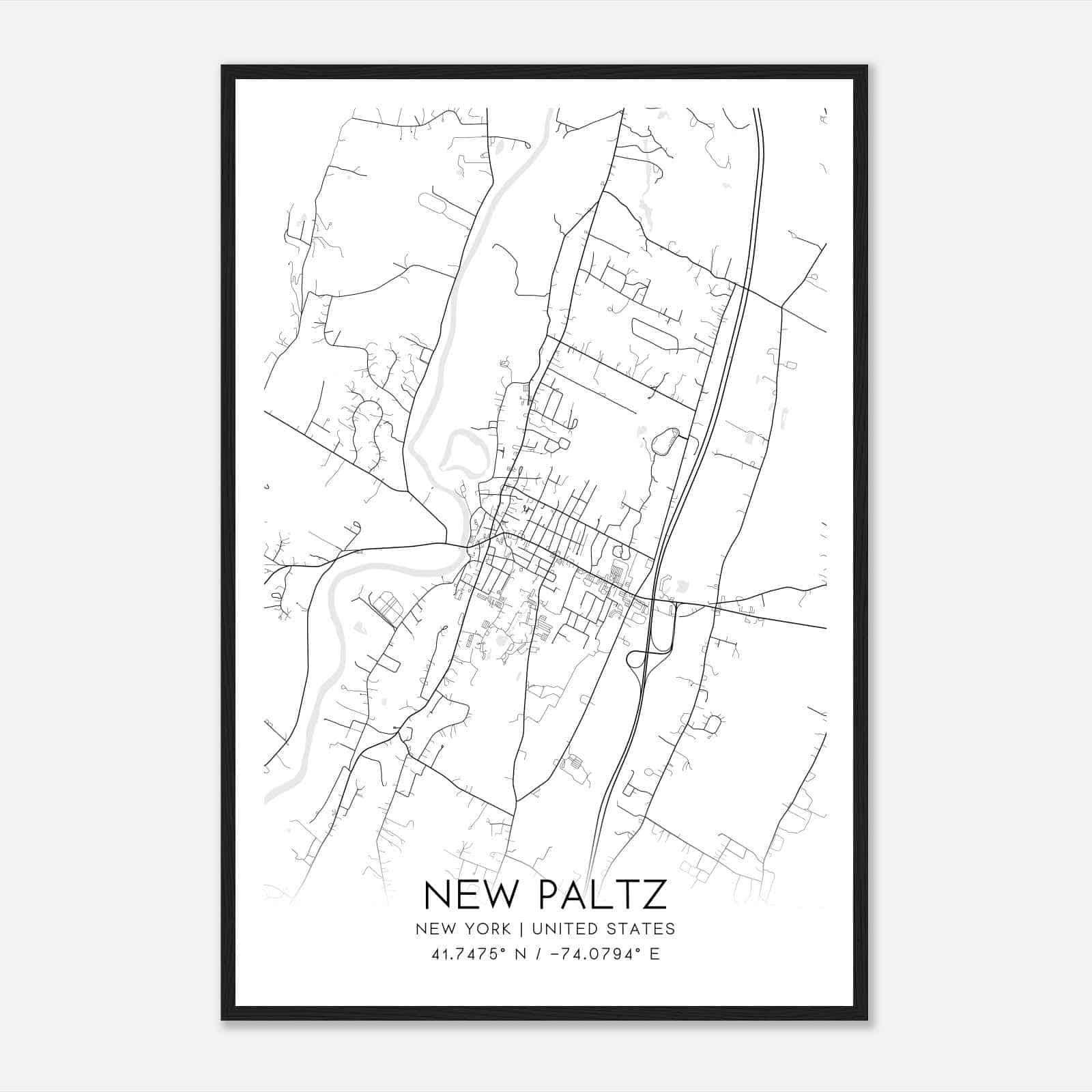 new-paltz-new-york-map-poster-modern-home-decor-wall-art-print-custom-maps-posters