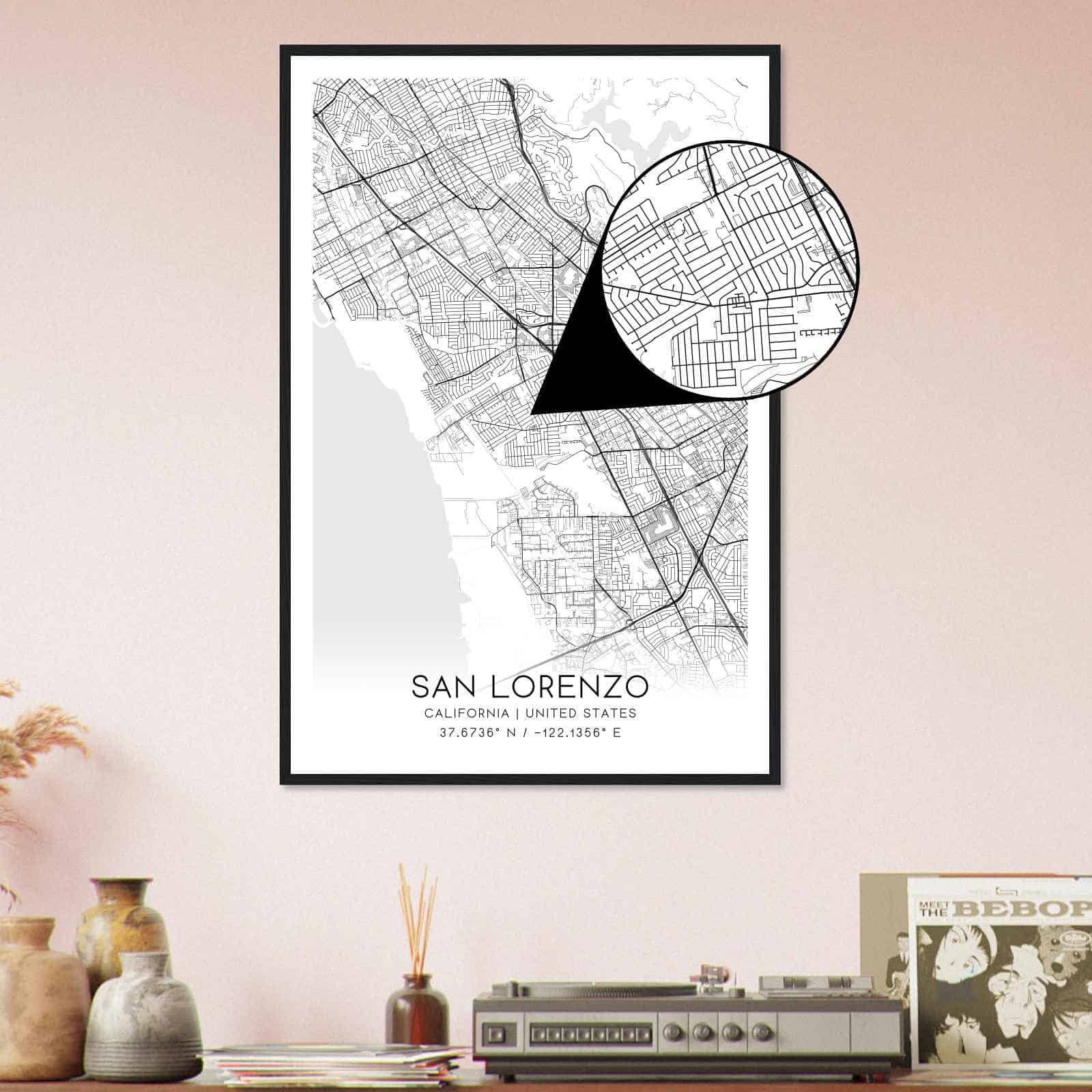 Deerfield Kansas Map Poster, Modern Home Decor Wall Art Print (Copy)