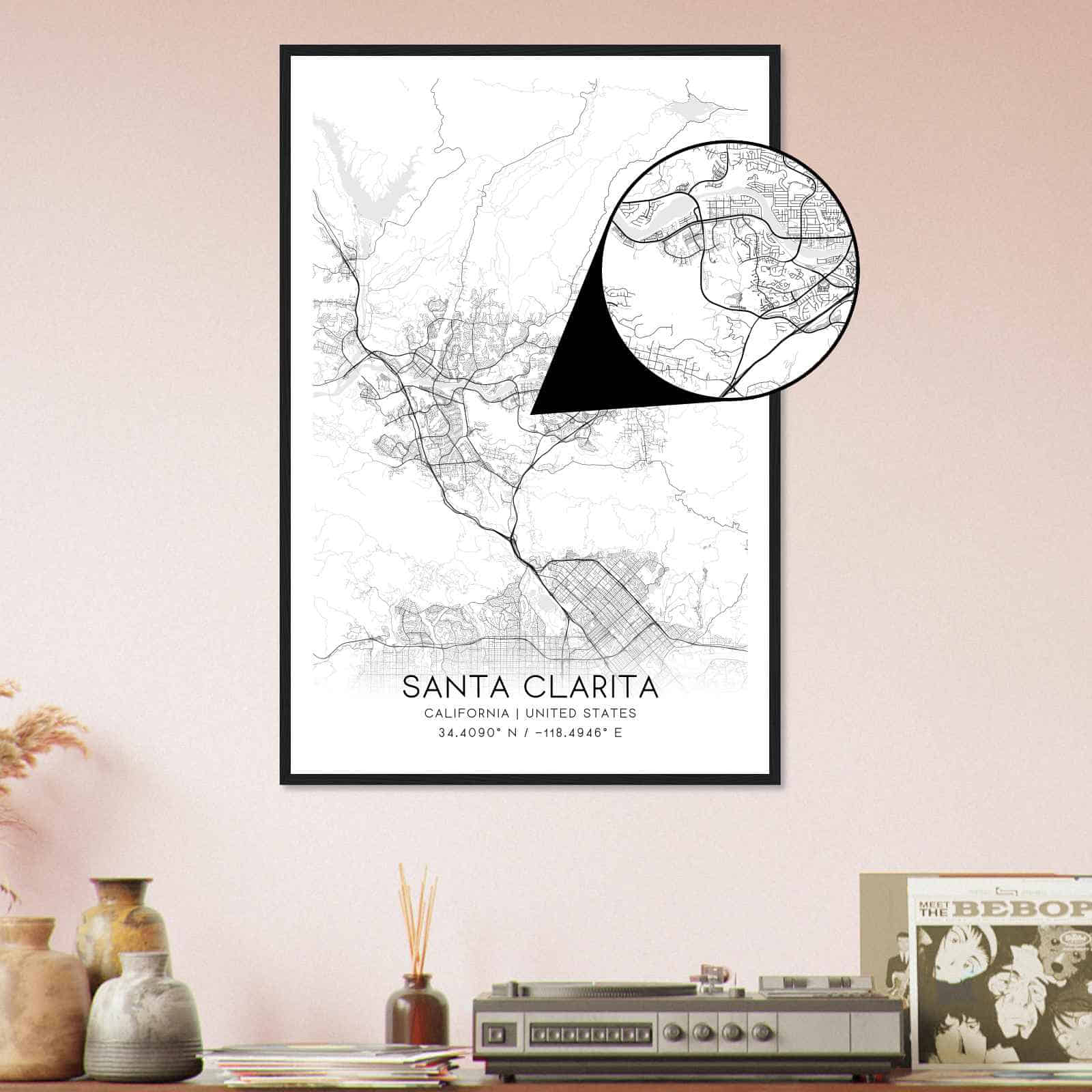 Deerfield Kansas Map Poster, Modern Home Decor Wall Art Print (Copy)