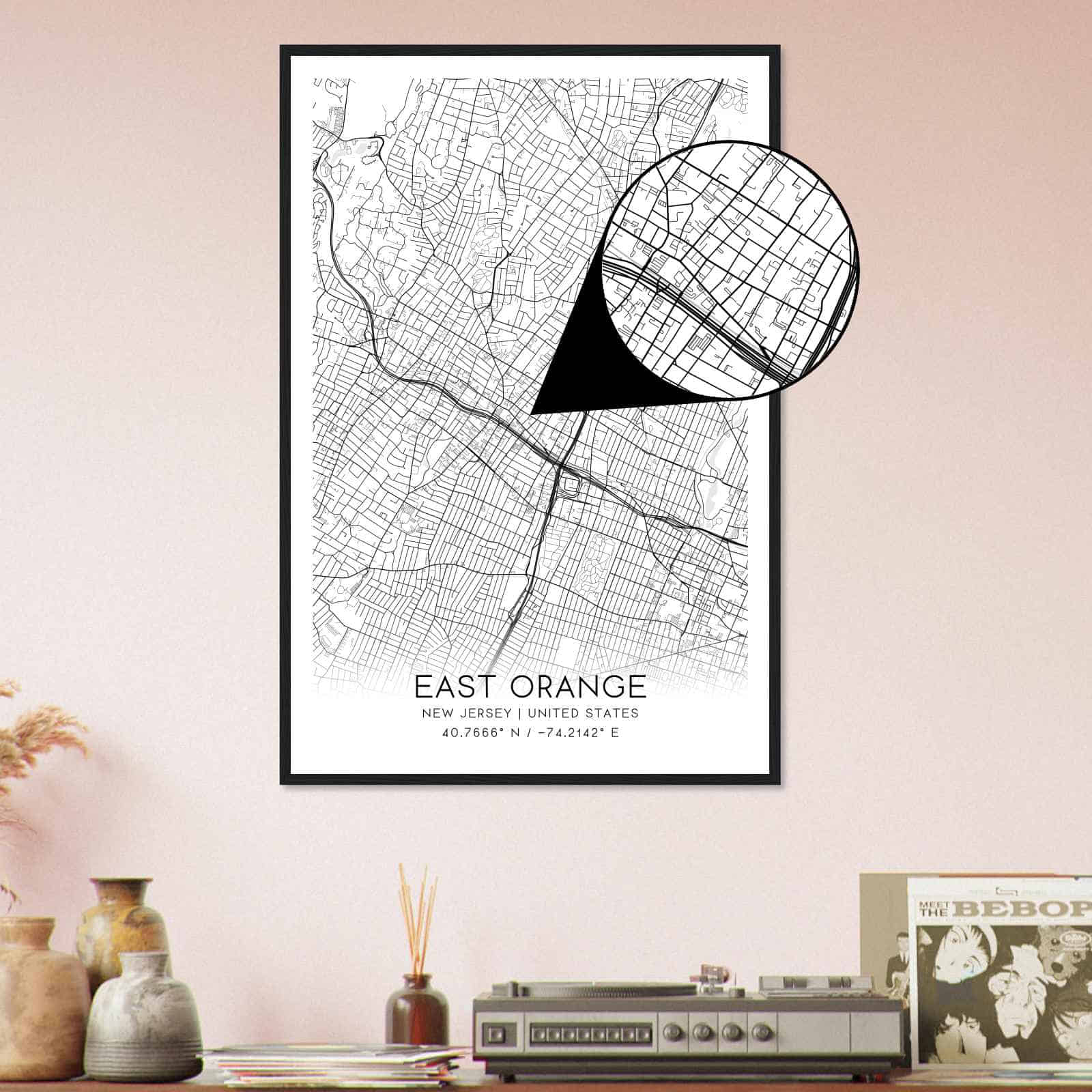 Deerfield Kansas Map Poster, Modern Home Decor Wall Art Print (Copy)