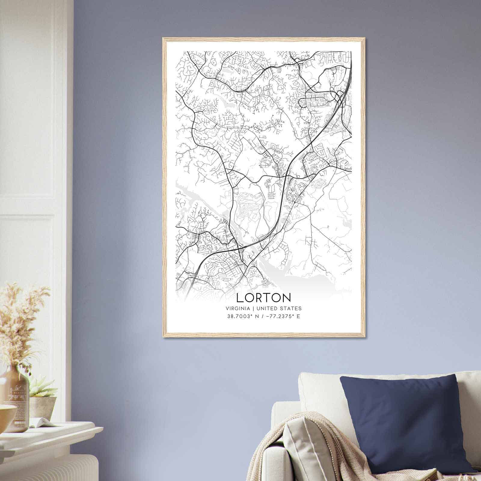 Deerfield Kansas Map Poster, Modern Home Decor Wall Art Print (Copy)