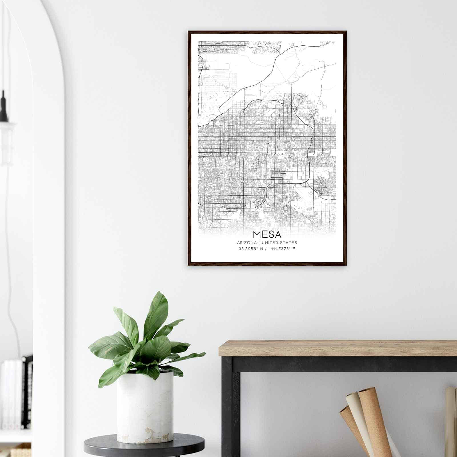 Deerfield Kansas Map Poster, Modern Home Decor Wall Art Print (Copy)
