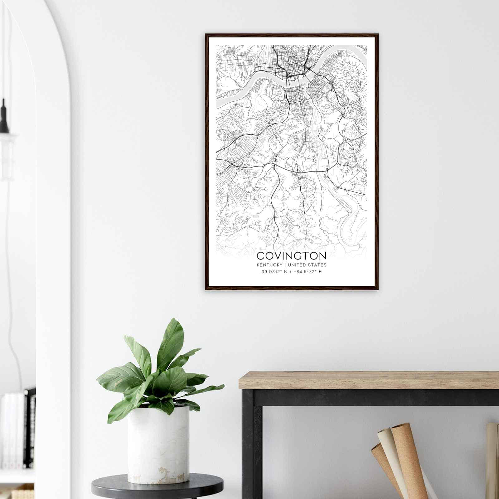 Deerfield Kansas Map Poster, Modern Home Decor Wall Art Print (Copy)