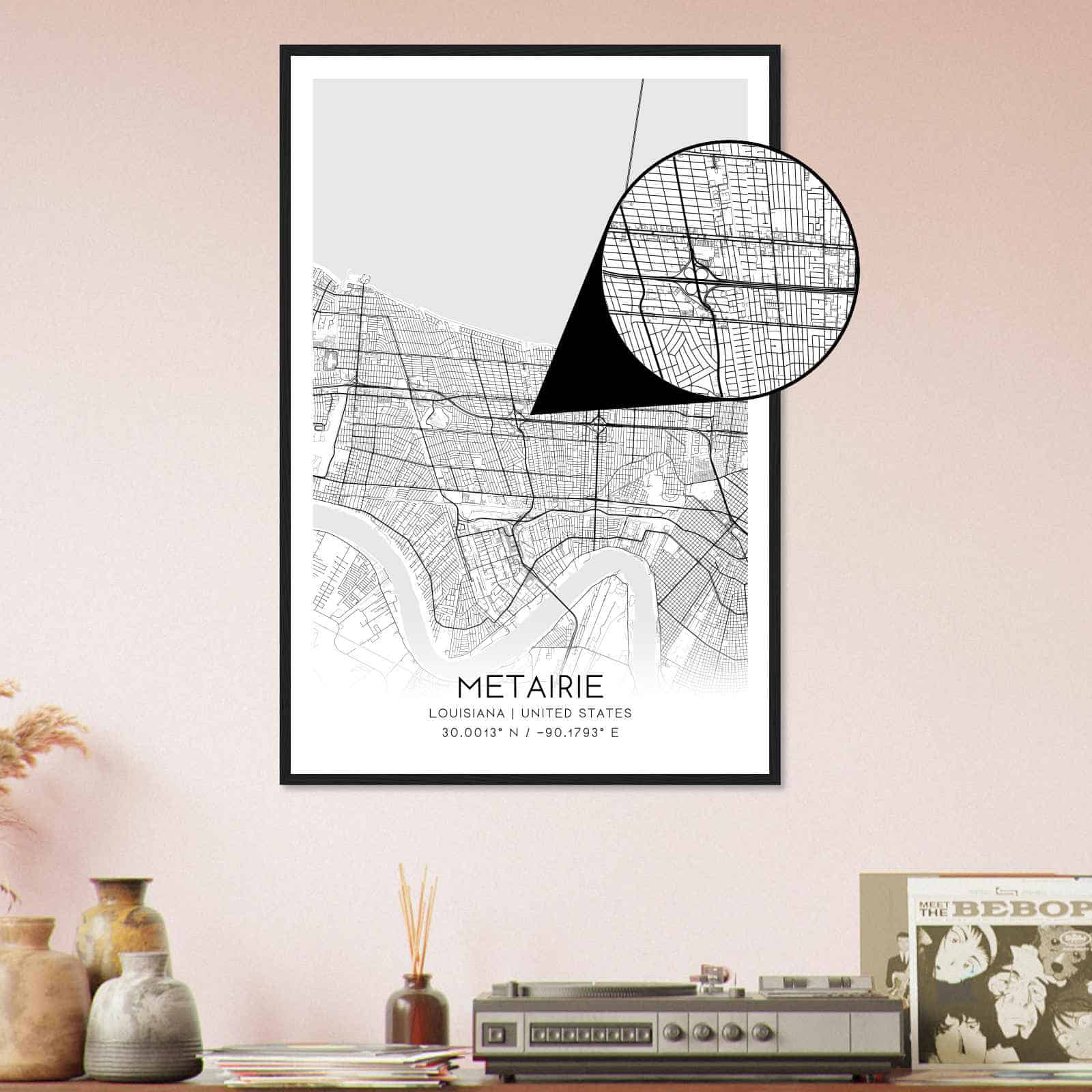 Deerfield Kansas Map Poster, Modern Home Decor Wall Art Print (Copy)