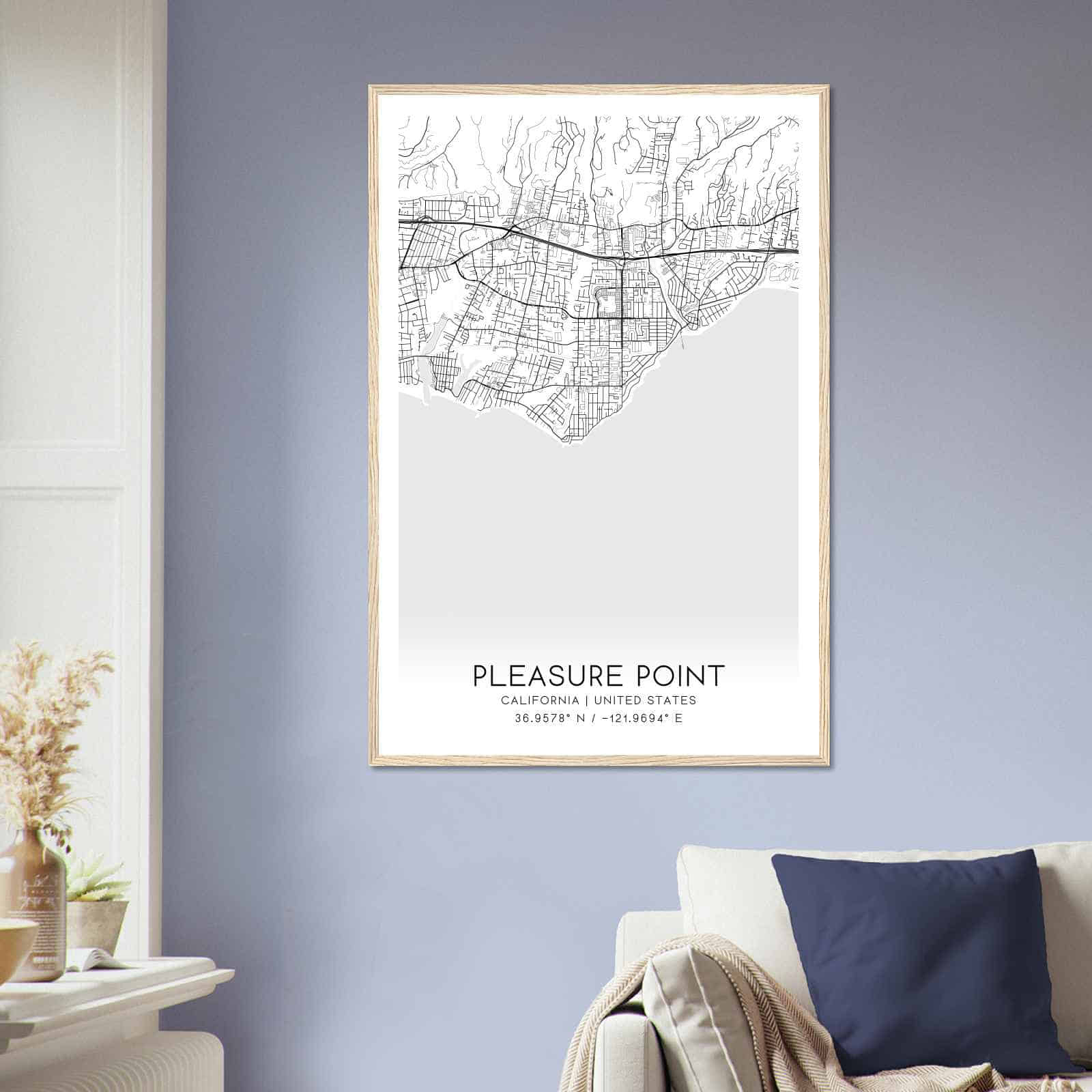 Deerfield Kansas Map Poster, Modern Home Decor Wall Art Print (Copy)