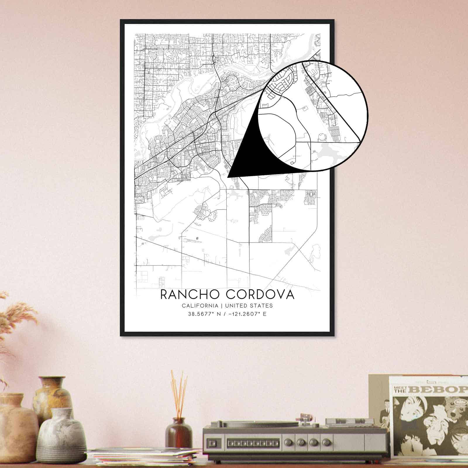 Deerfield Kansas Map Poster, Modern Home Decor Wall Art Print (Copy)