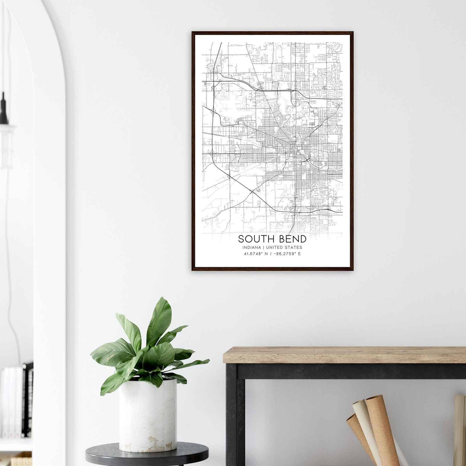 Deerfield Kansas Map Poster, Modern Home Decor Wall Art Print (Copy)