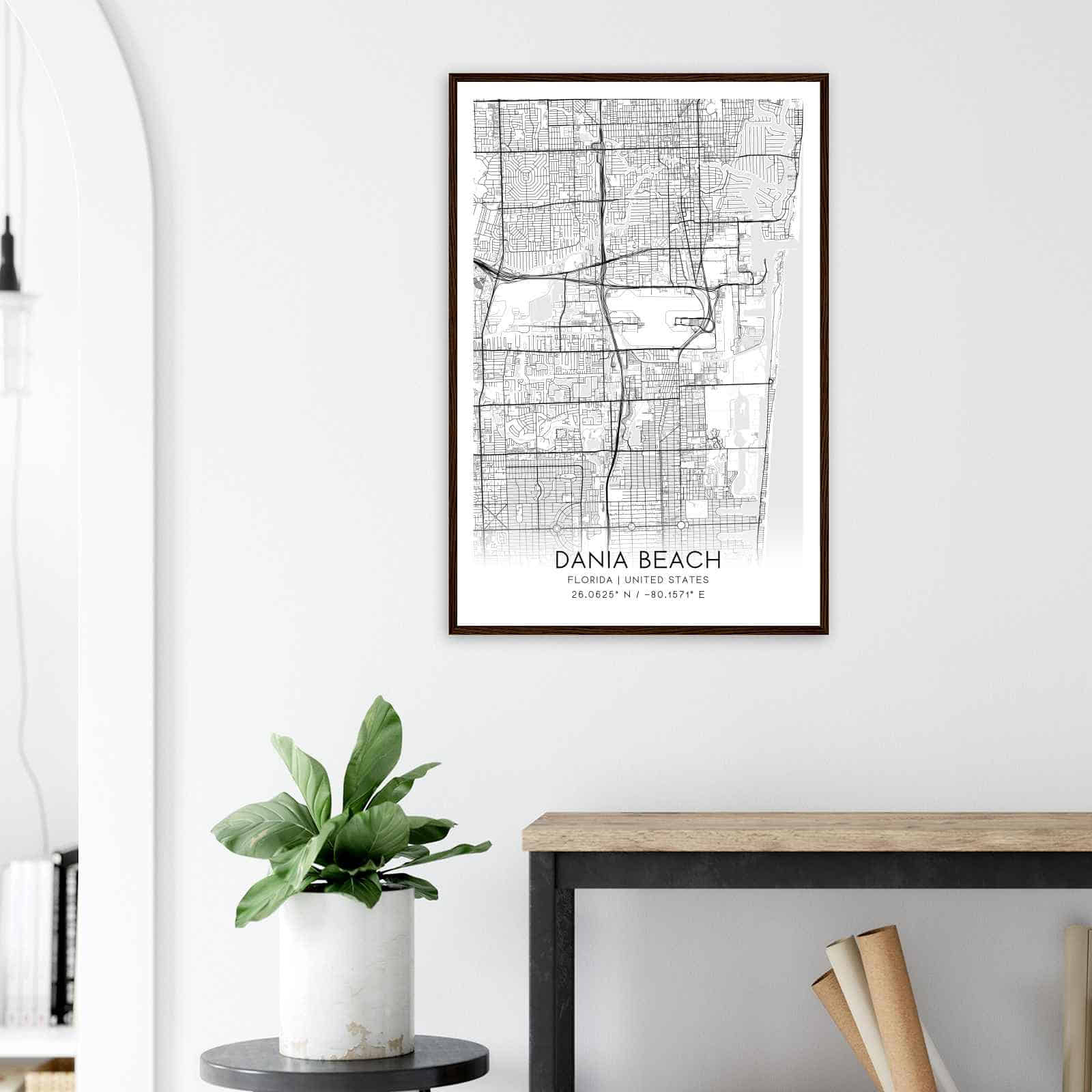 Deerfield Kansas Map Poster, Modern Home Decor Wall Art Print (Copy)