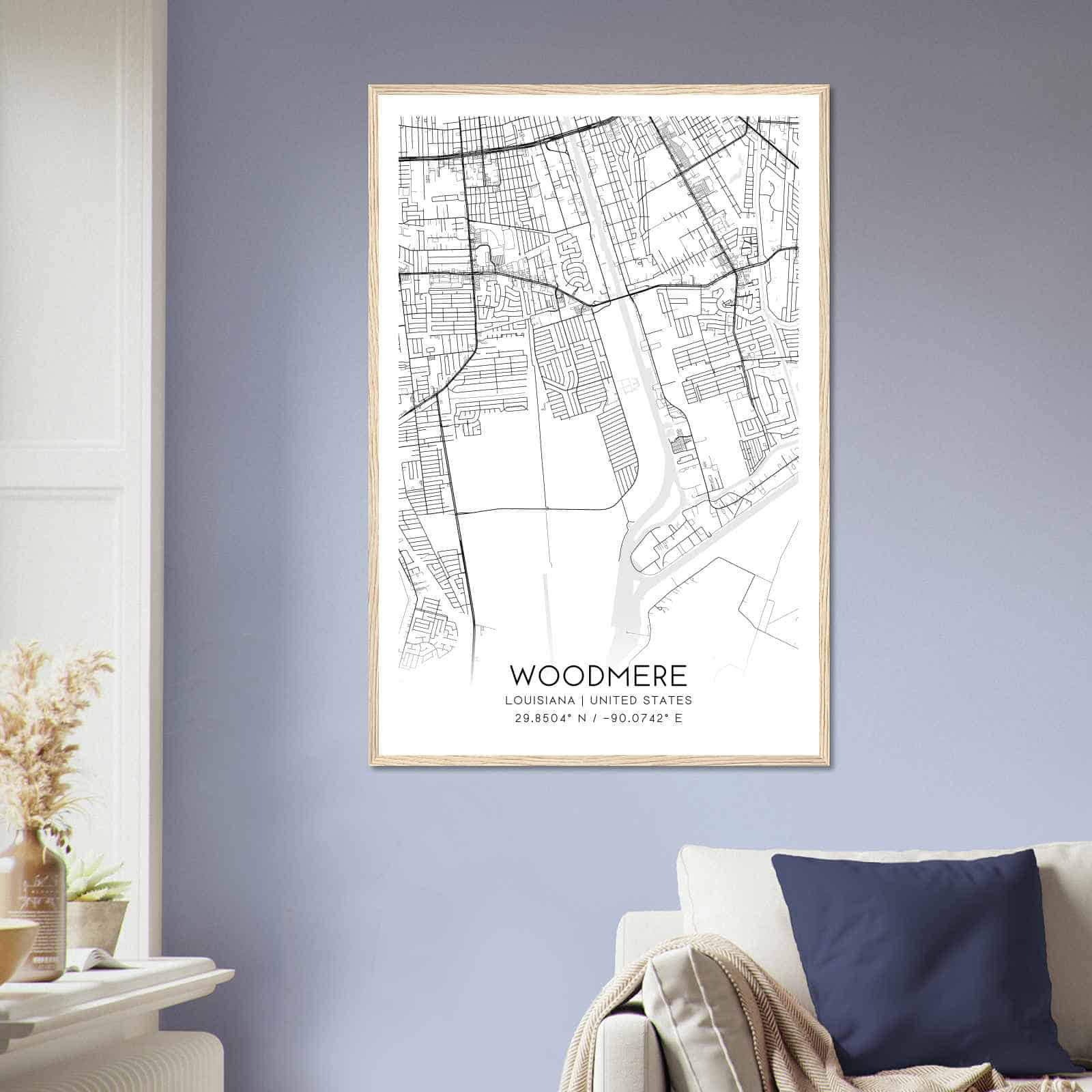 Deerfield Kansas Map Poster, Modern Home Decor Wall Art Print (Copy)