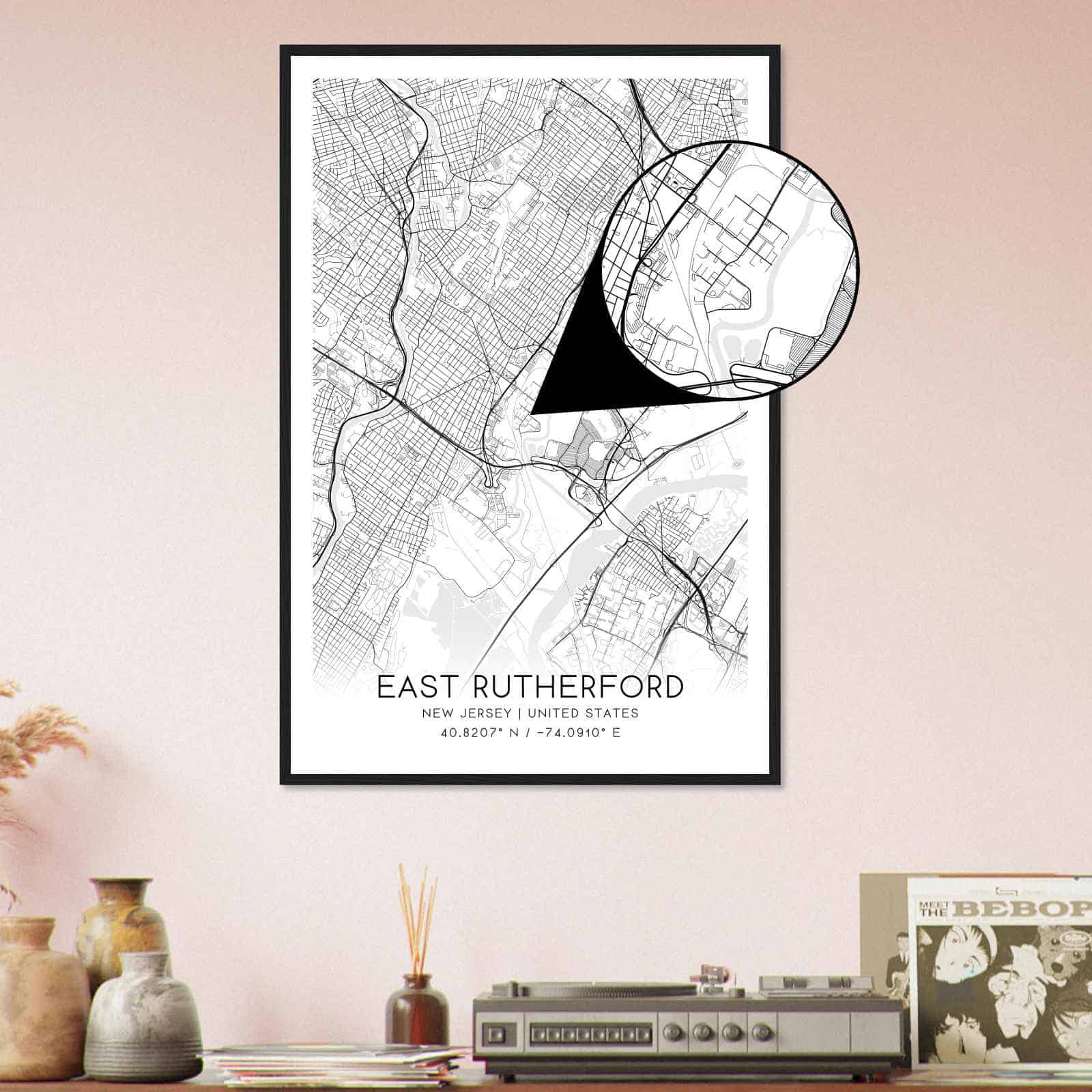 Deerfield Kansas Map Poster, Modern Home Decor Wall Art Print (Copy)