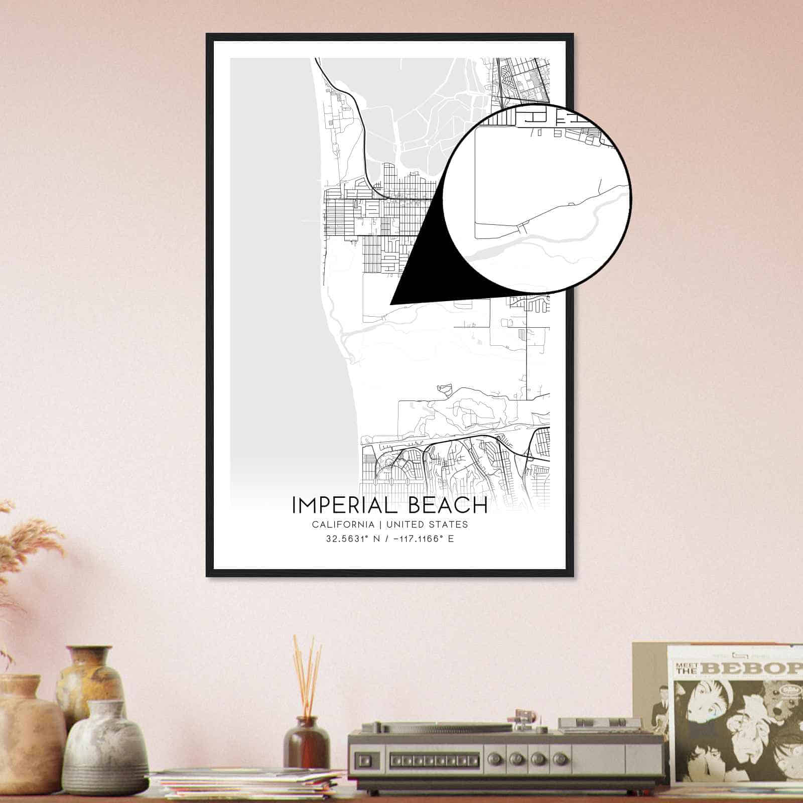 Deerfield Kansas Map Poster, Modern Home Decor Wall Art Print (Copy)