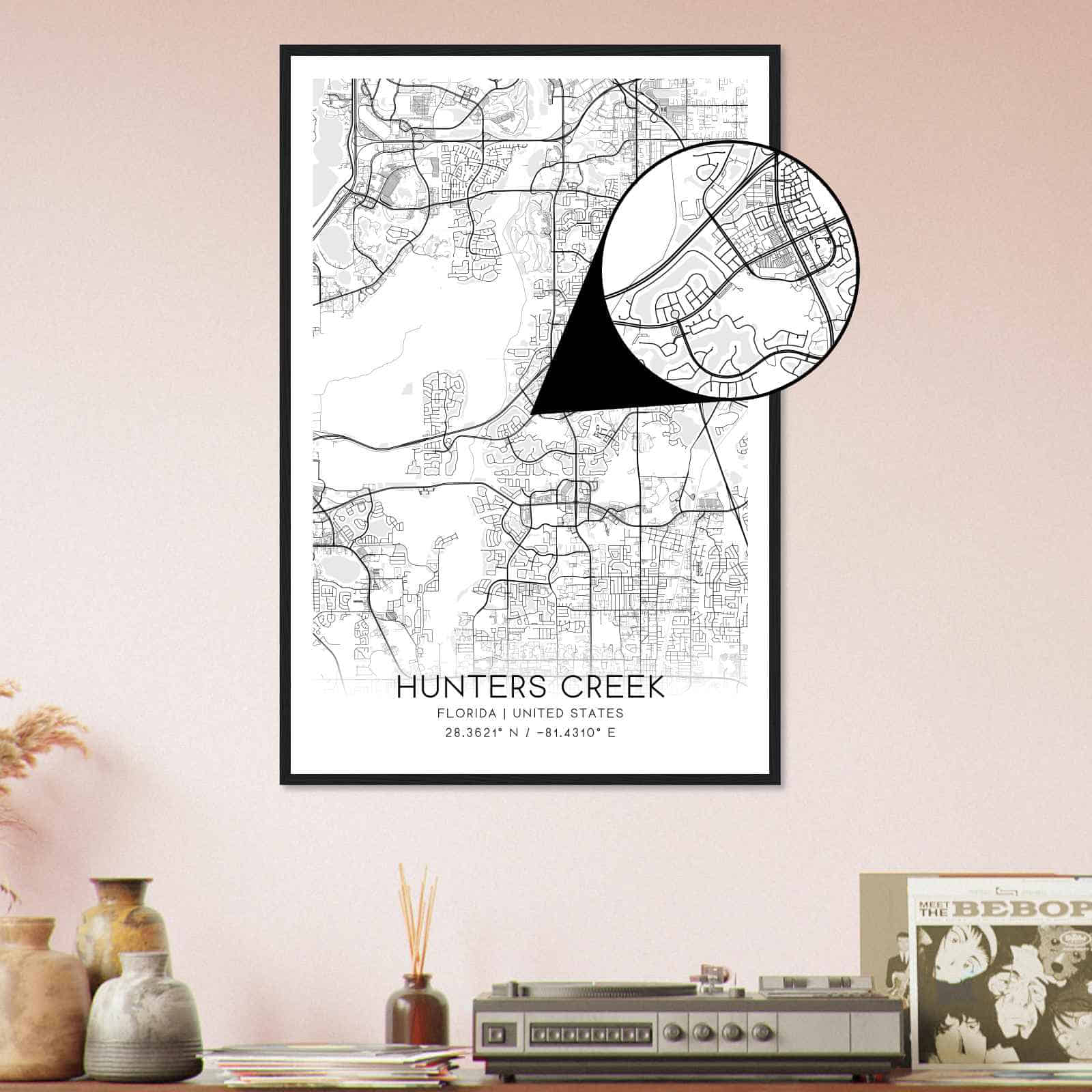 Deerfield Kansas Map Poster, Modern Home Decor Wall Art Print (Copy)