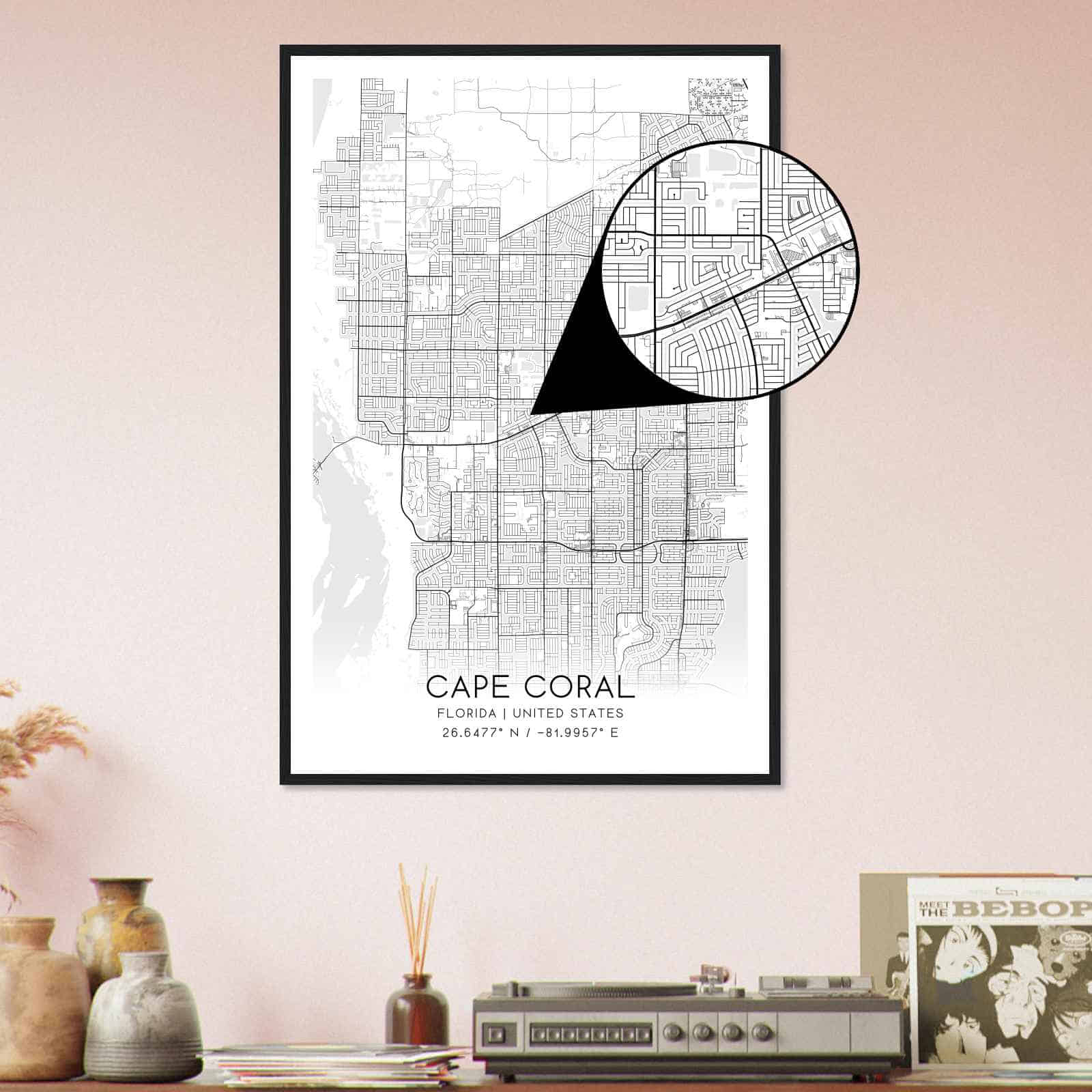 Deerfield Kansas Map Poster, Modern Home Decor Wall Art Print (Copy)