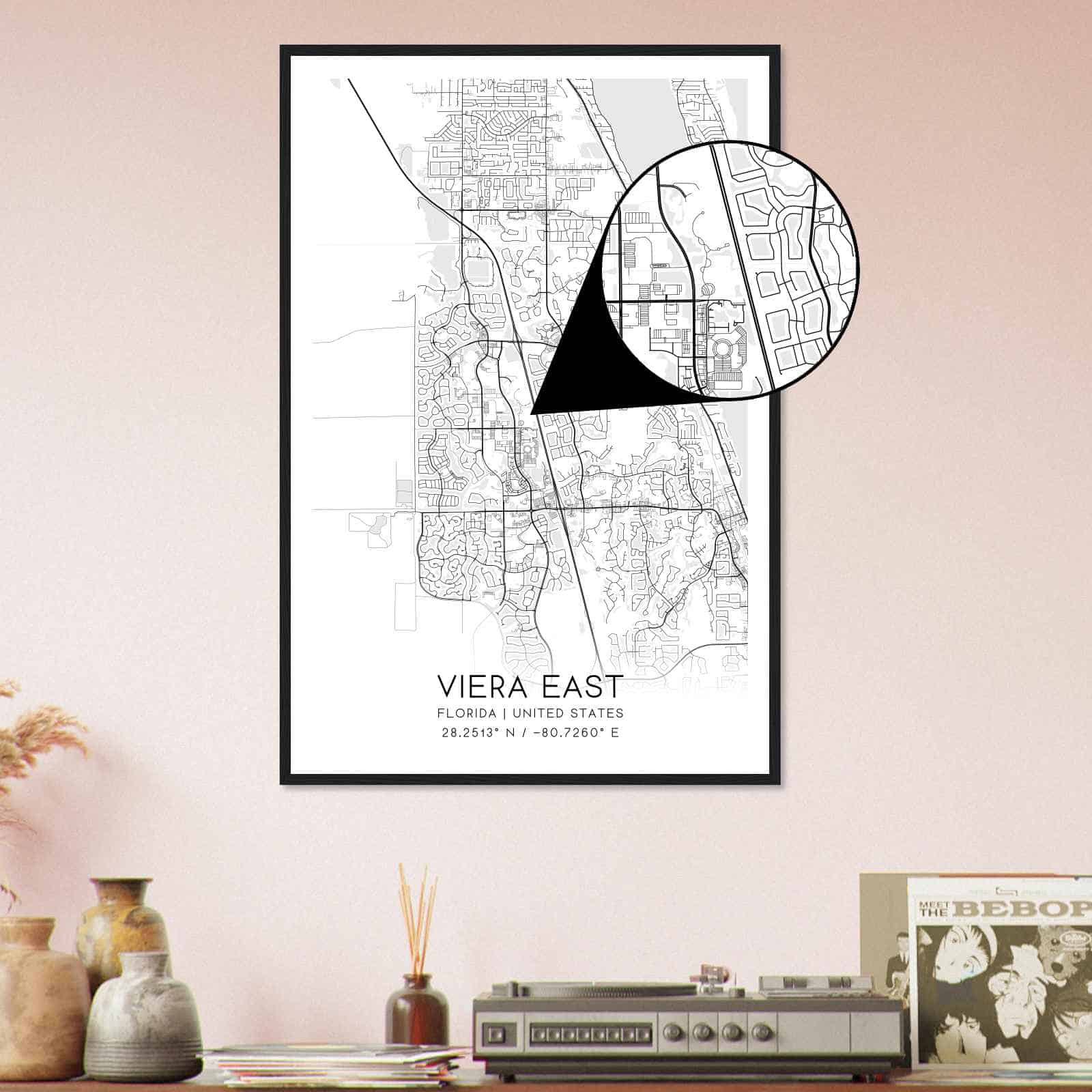 Deerfield Kansas Map Poster, Modern Home Decor Wall Art Print (Copy)