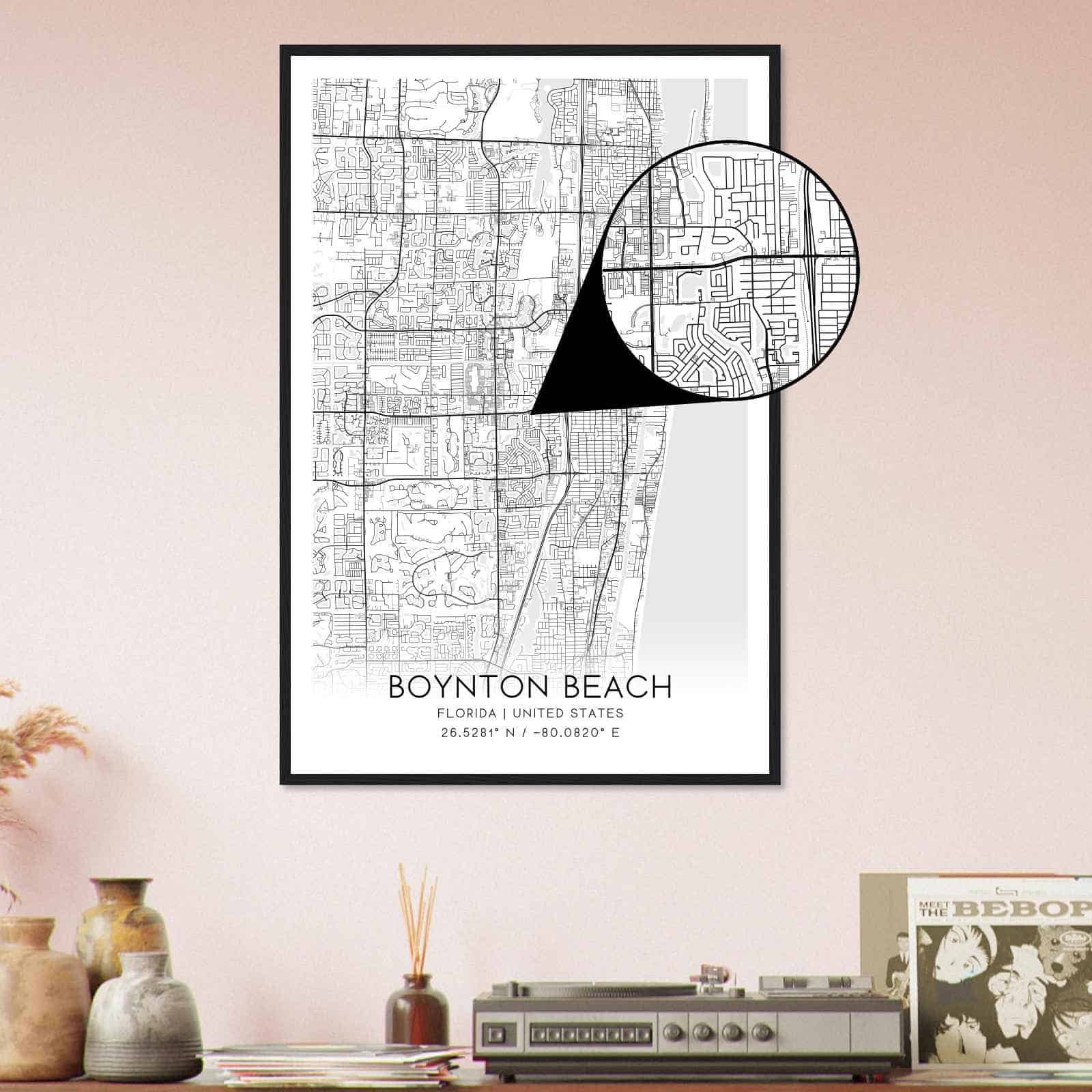 Deerfield Kansas Map Poster, Modern Home Decor Wall Art Print (Copy)