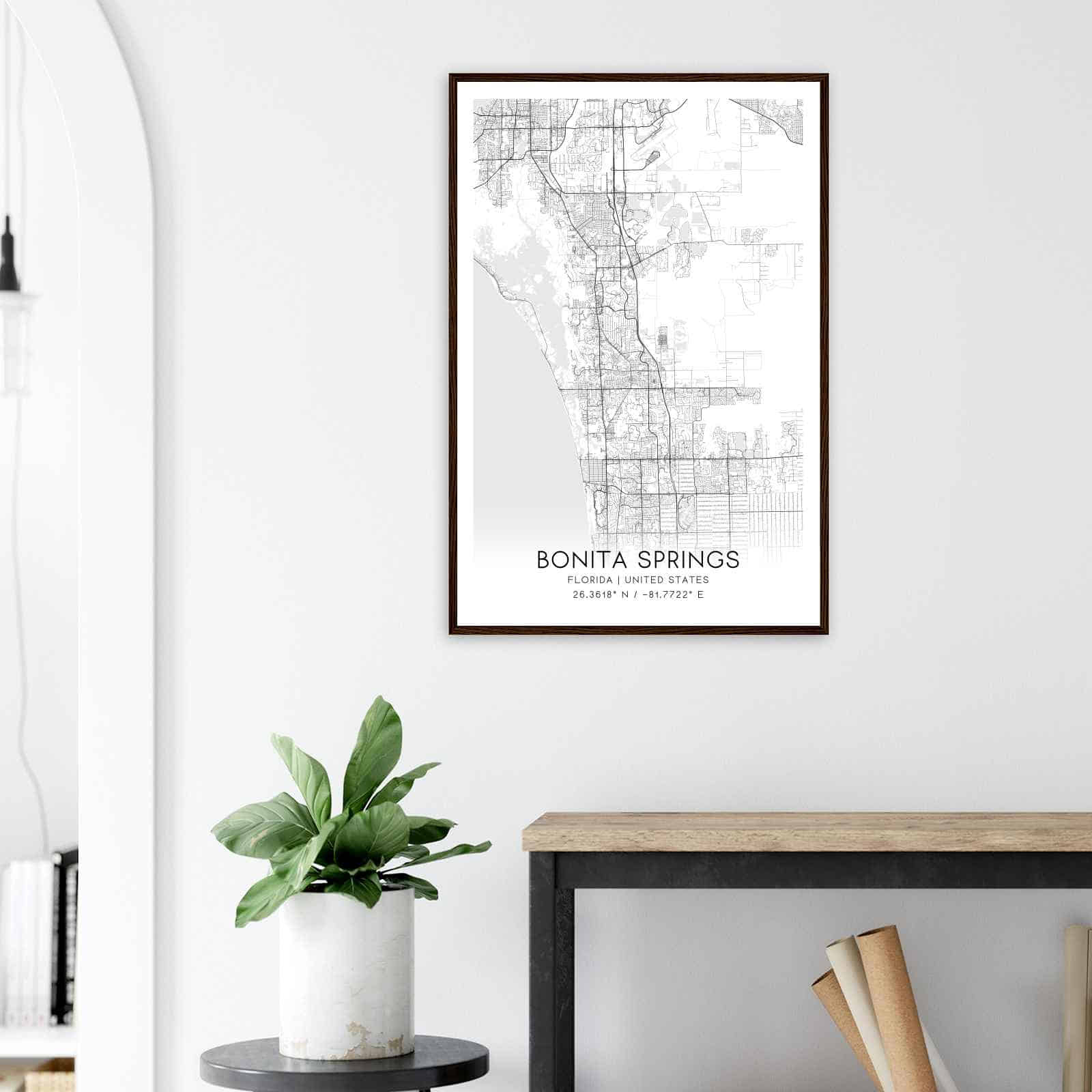 Deerfield Kansas Map Poster, Modern Home Decor Wall Art Print (Copy)