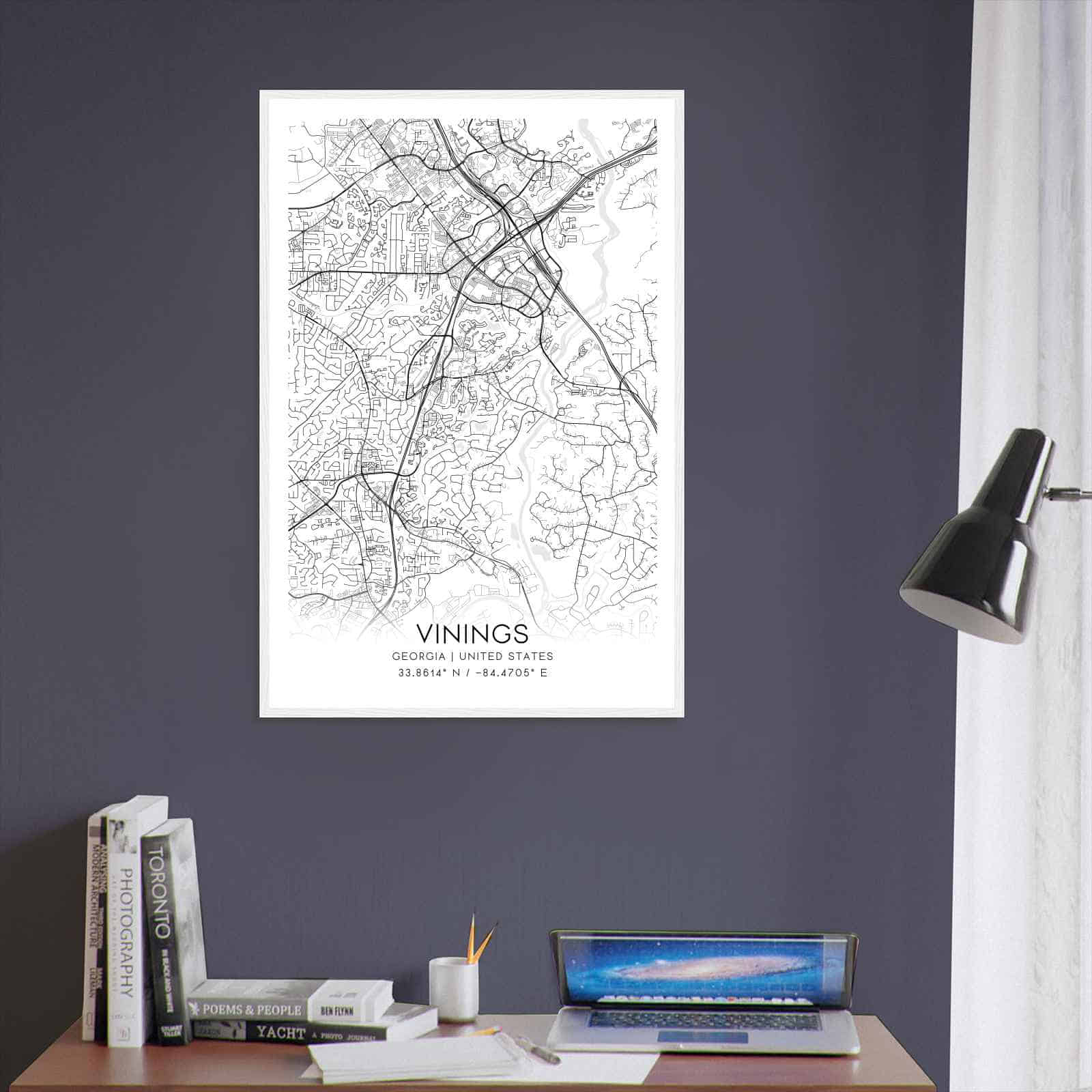 Deerfield Kansas Map Poster, Modern Home Decor Wall Art Print (Copy)