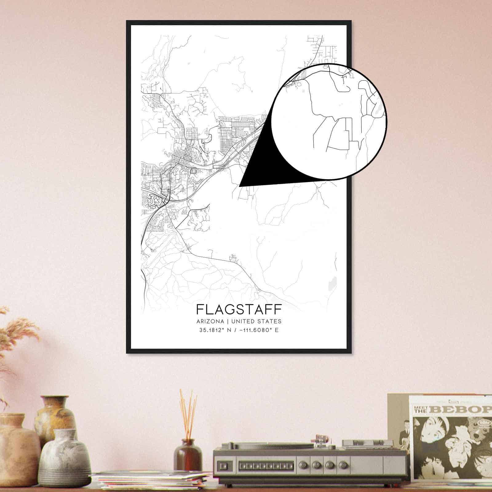 Deerfield Kansas Map Poster, Modern Home Decor Wall Art Print (Copy)
