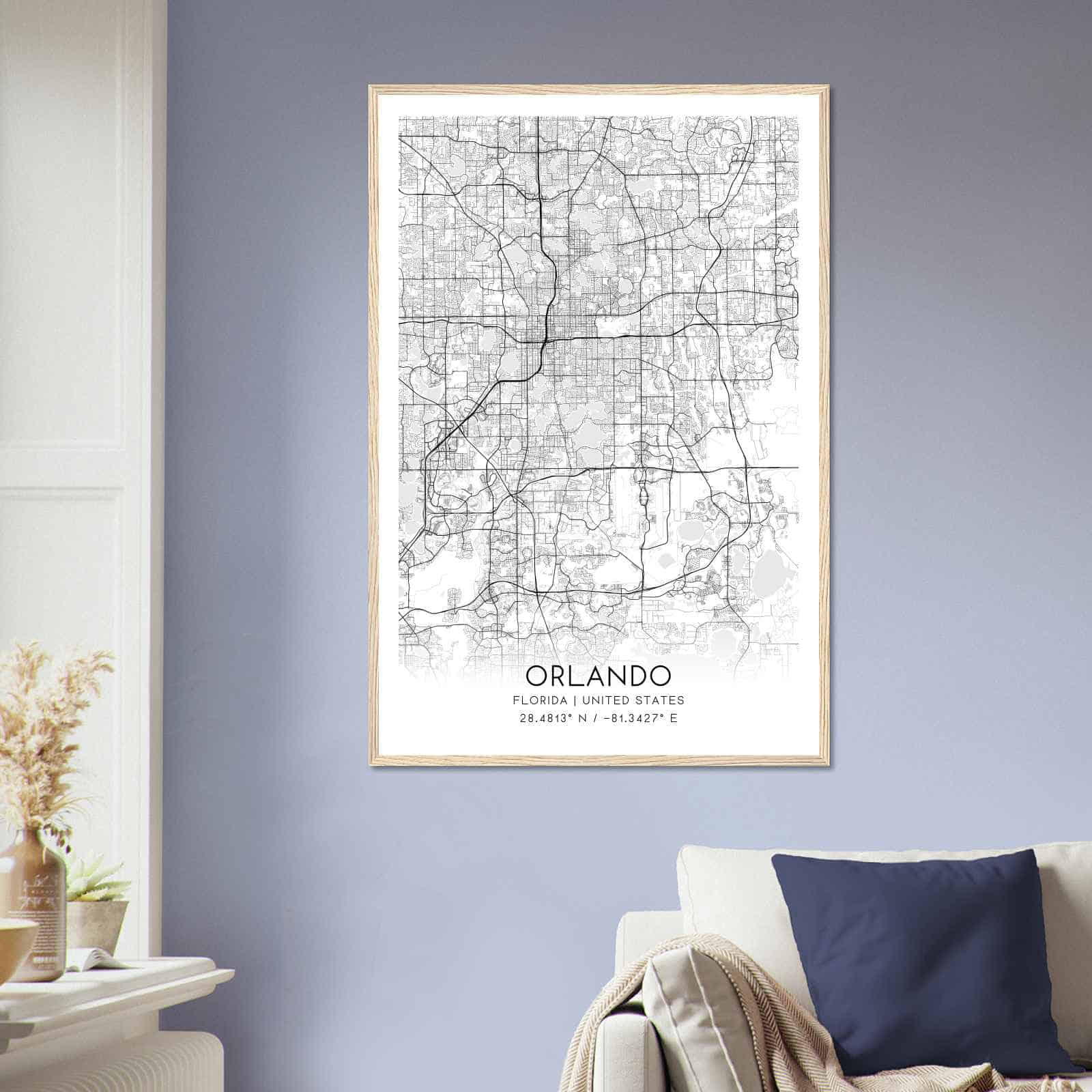 Deerfield Kansas Map Poster, Modern Home Decor Wall Art Print (Copy)