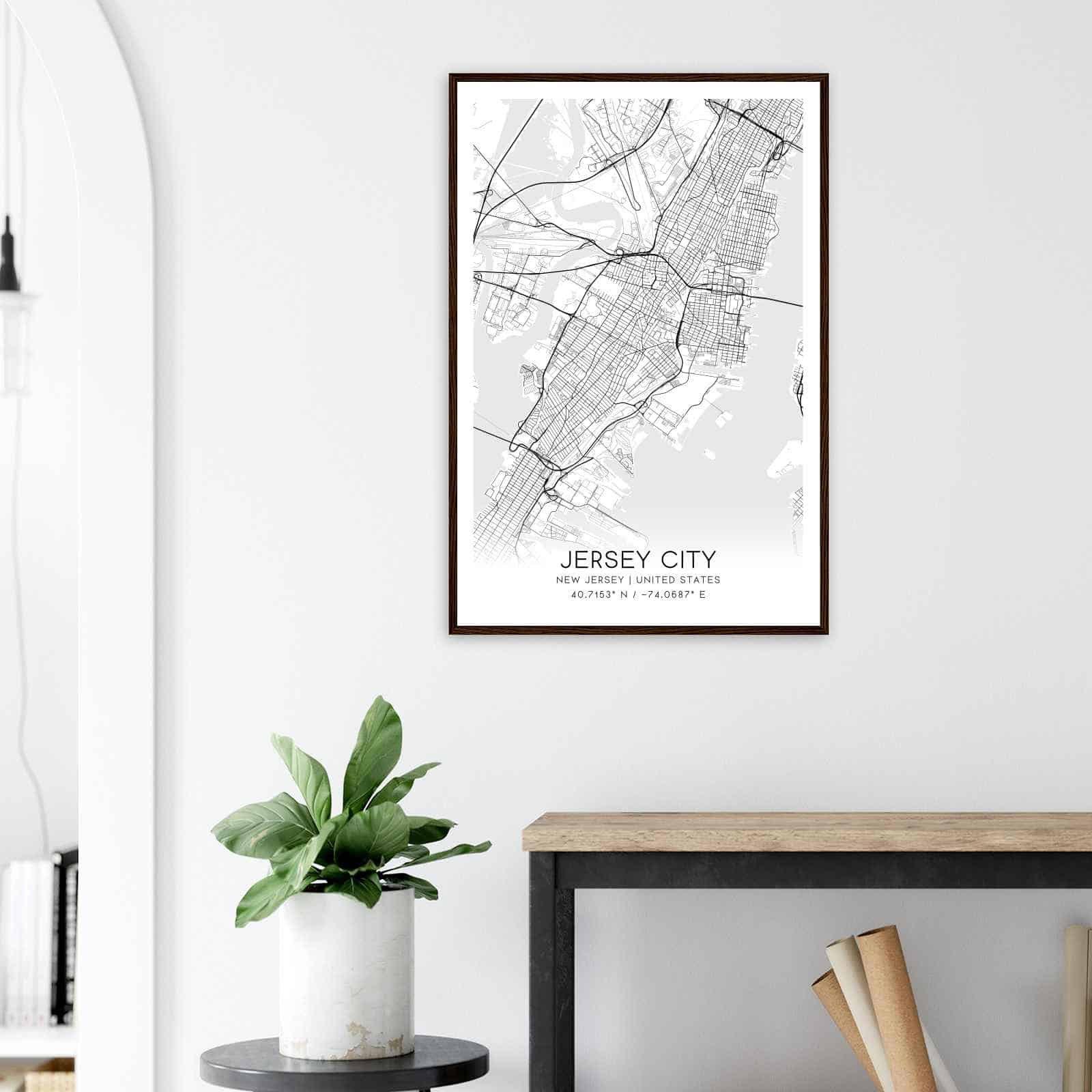 Deerfield Kansas Map Poster, Modern Home Decor Wall Art Print (Copy)