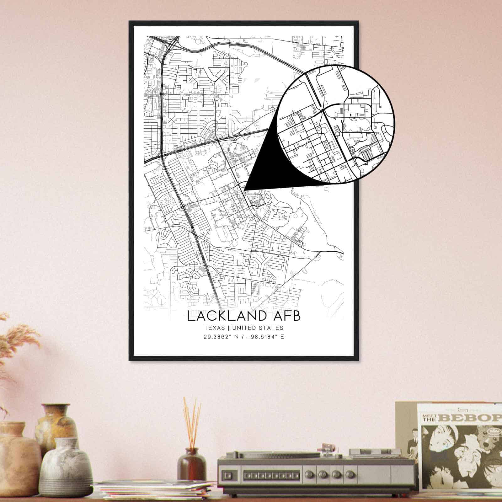 Deerfield Kansas Map Poster, Modern Home Decor Wall Art Print (Copy)