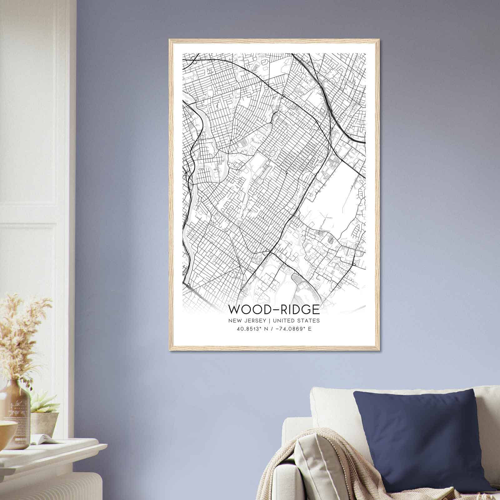 Deerfield Kansas Map Poster, Modern Home Decor Wall Art Print (Copy)