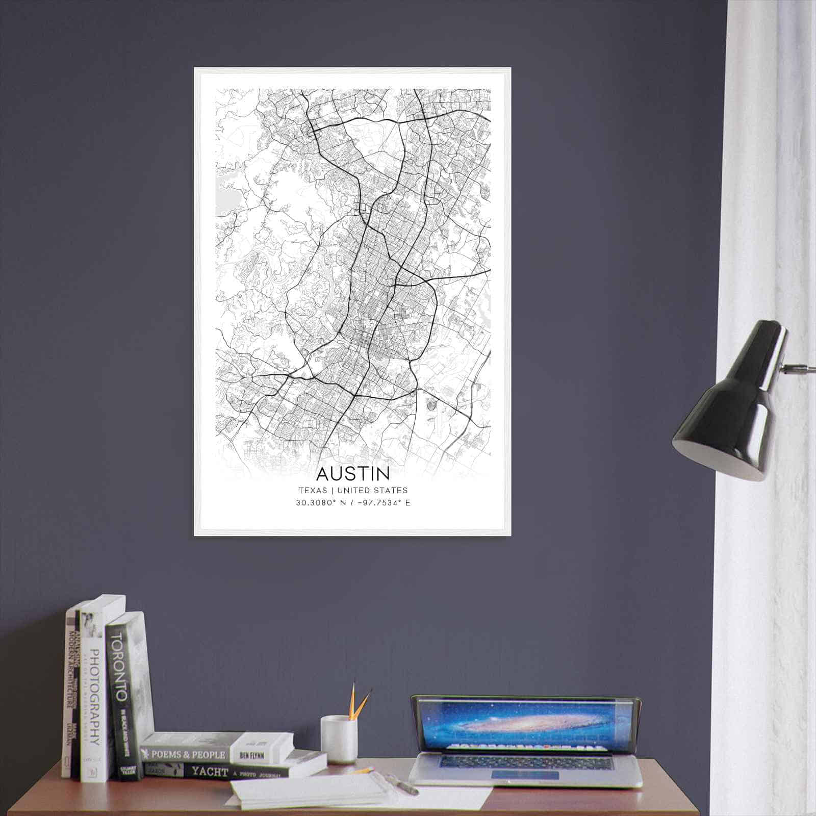 Deerfield Kansas Map Poster, Modern Home Decor Wall Art Print (Copy)