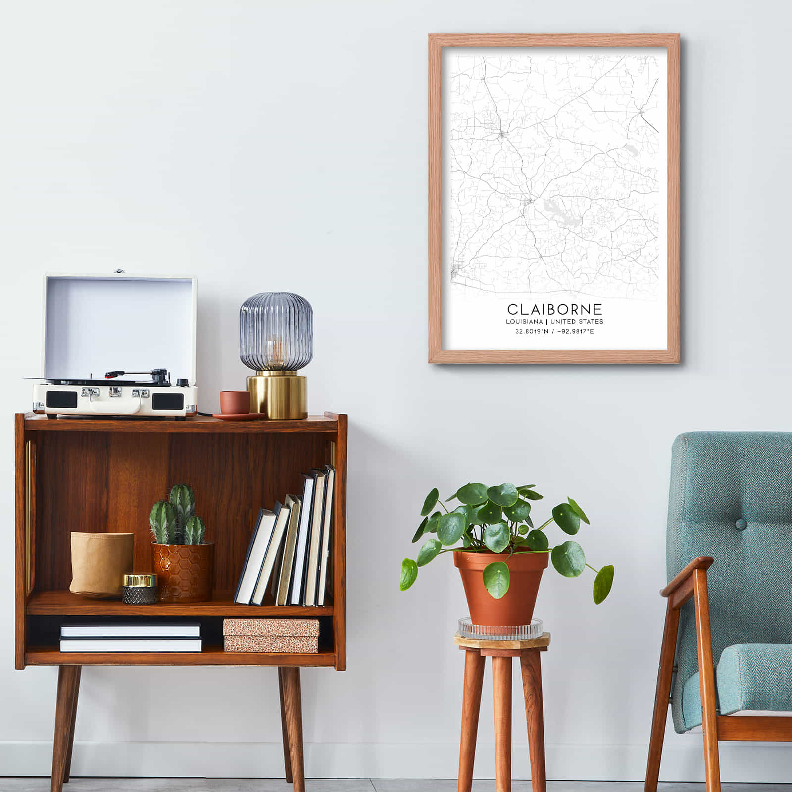 Deerfield Kansas Map Poster, Modern Home Decor Wall Art Print (Copy)