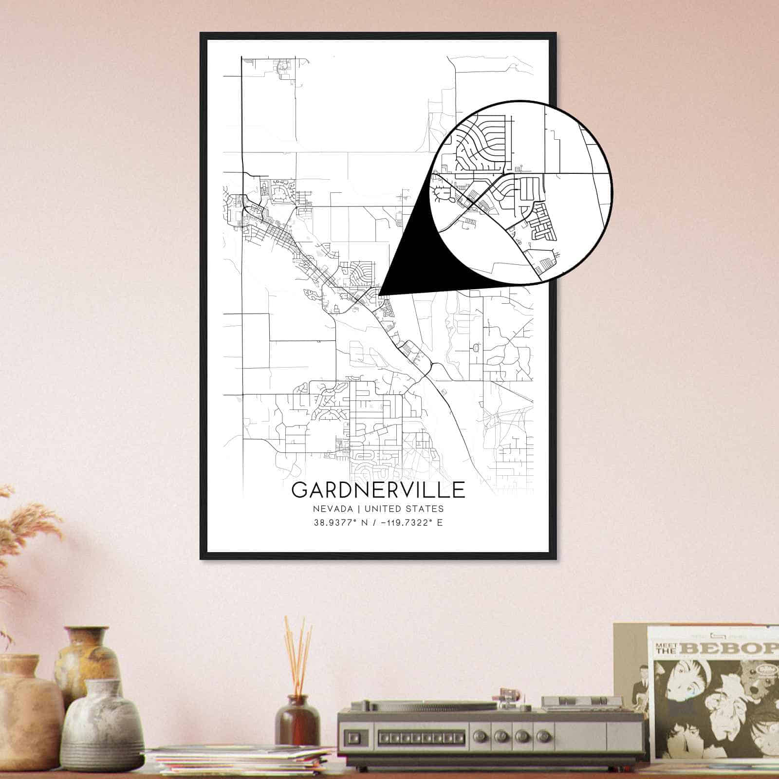Deerfield Kansas Map Poster, Modern Home Decor Wall Art Print (Copy)