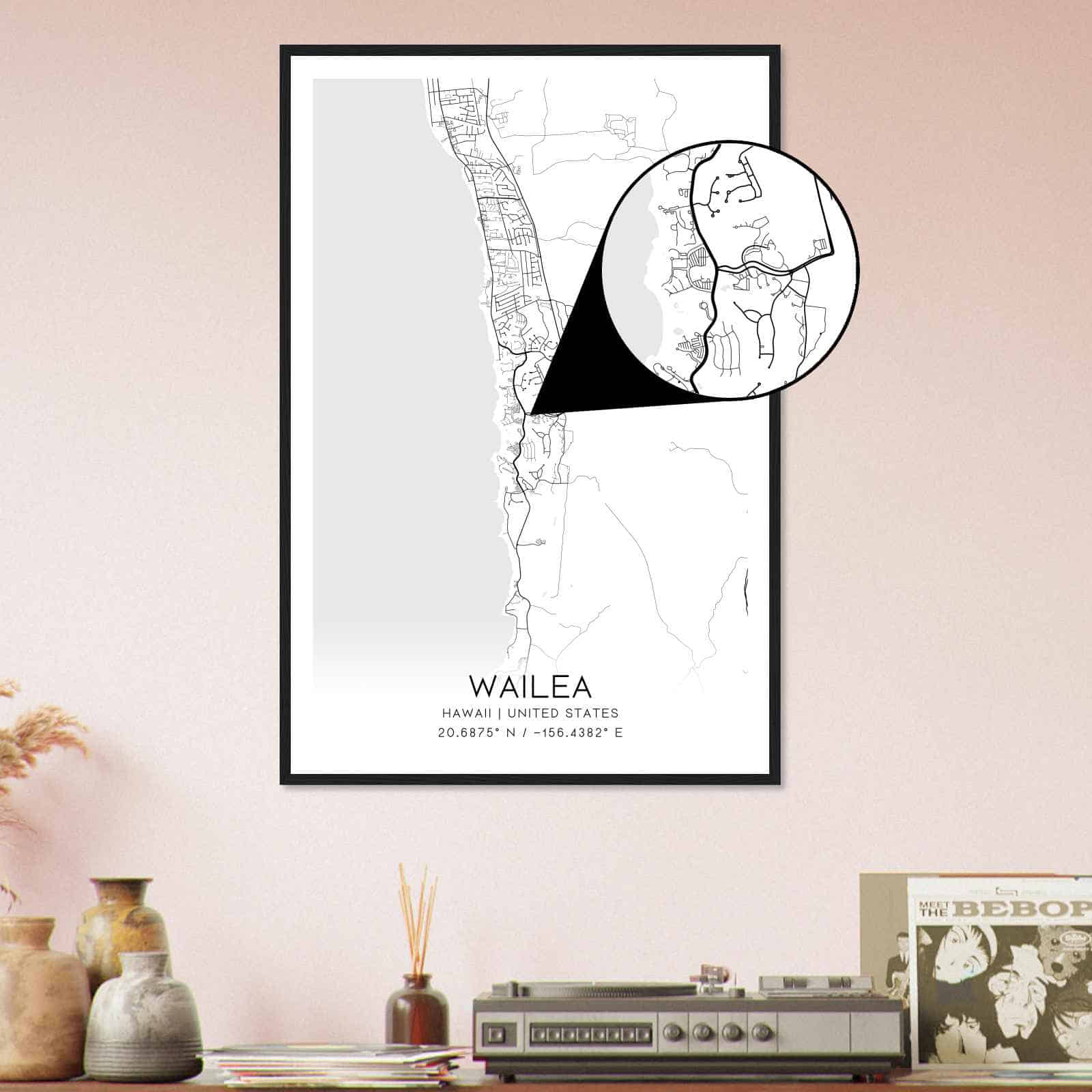 Deerfield Kansas Map Poster, Modern Home Decor Wall Art Print (Copy)