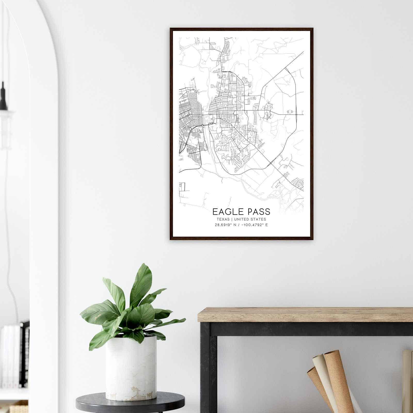 Deerfield Kansas Map Poster, Modern Home Decor Wall Art Print (Copy)