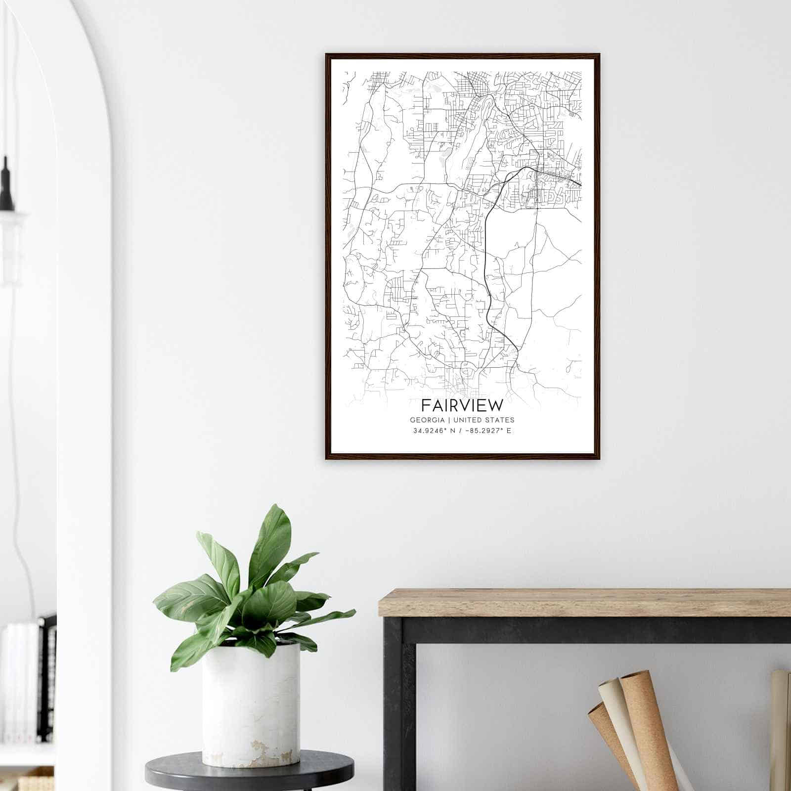 Deerfield Kansas Map Poster, Modern Home Decor Wall Art Print (Copy)