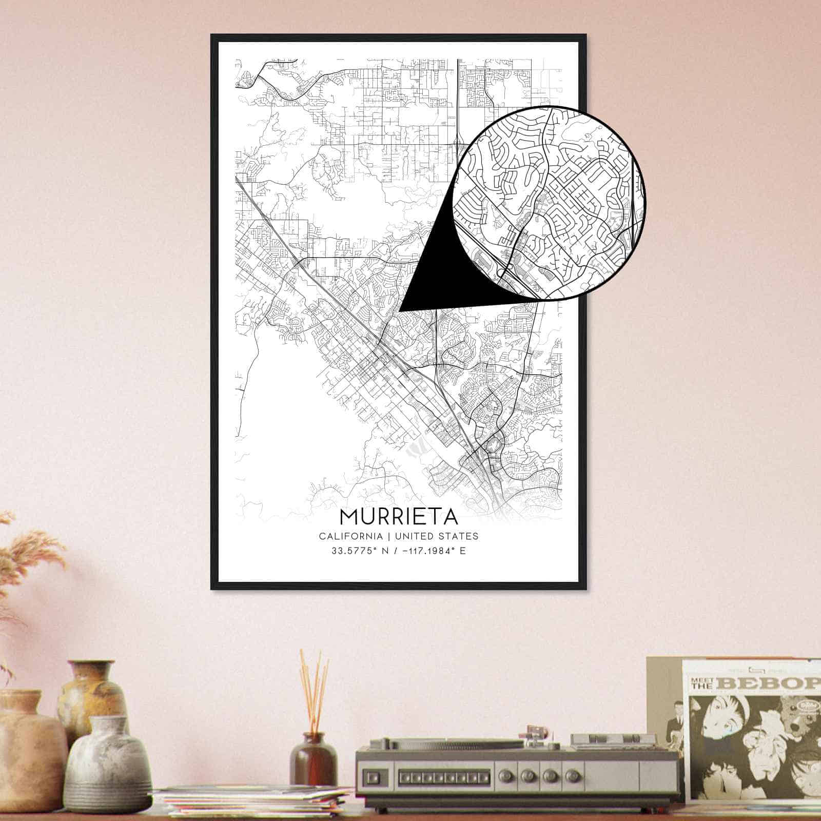 Deerfield Kansas Map Poster, Modern Home Decor Wall Art Print (Copy)
