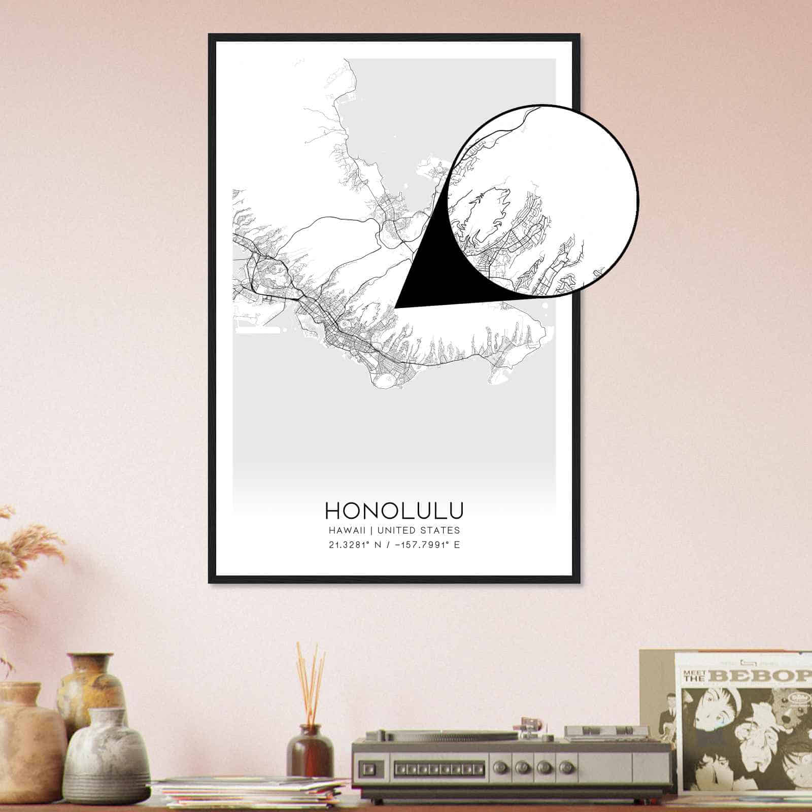 Deerfield Kansas Map Poster, Modern Home Decor Wall Art Print (Copy)