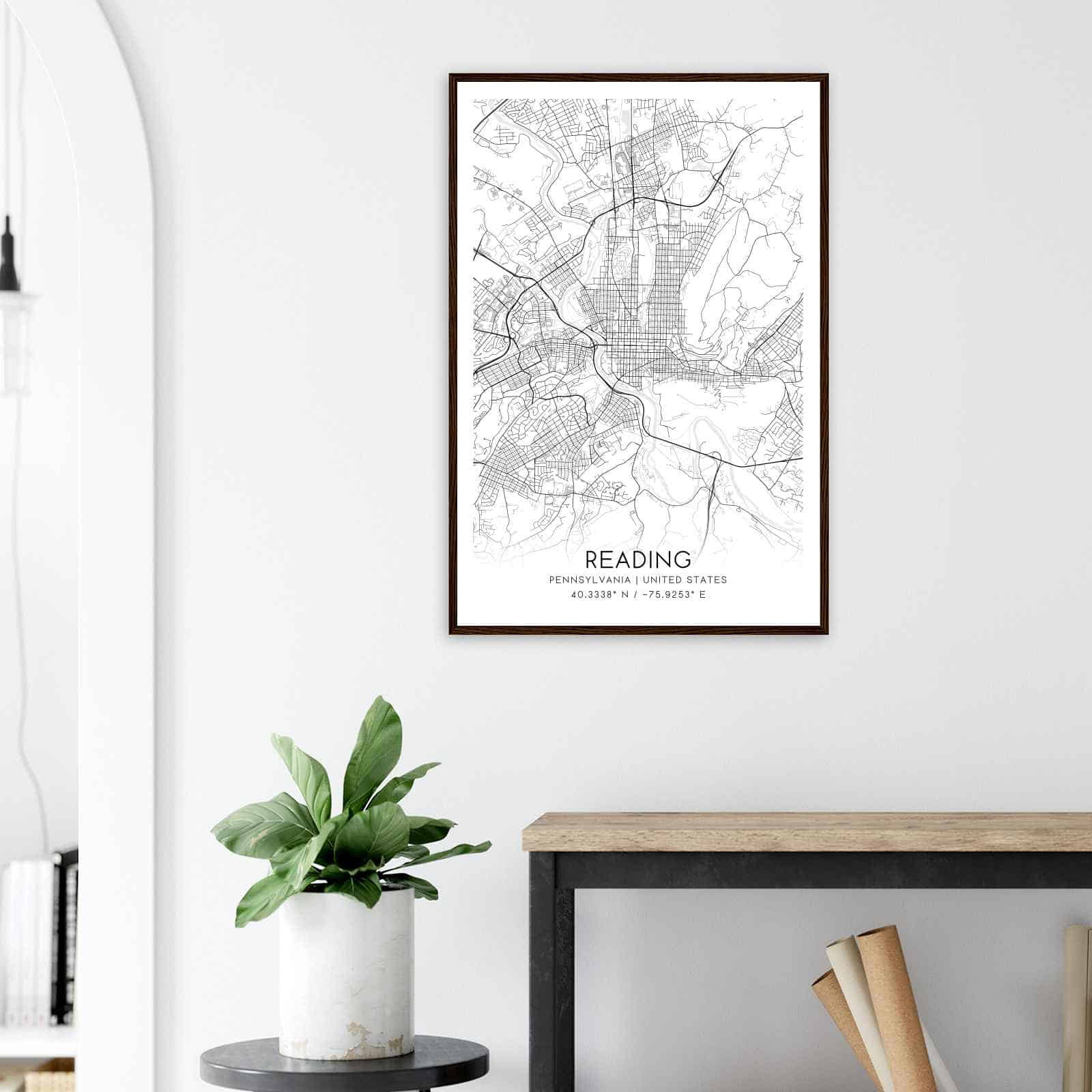 Deerfield Kansas Map Poster, Modern Home Decor Wall Art Print (Copy)