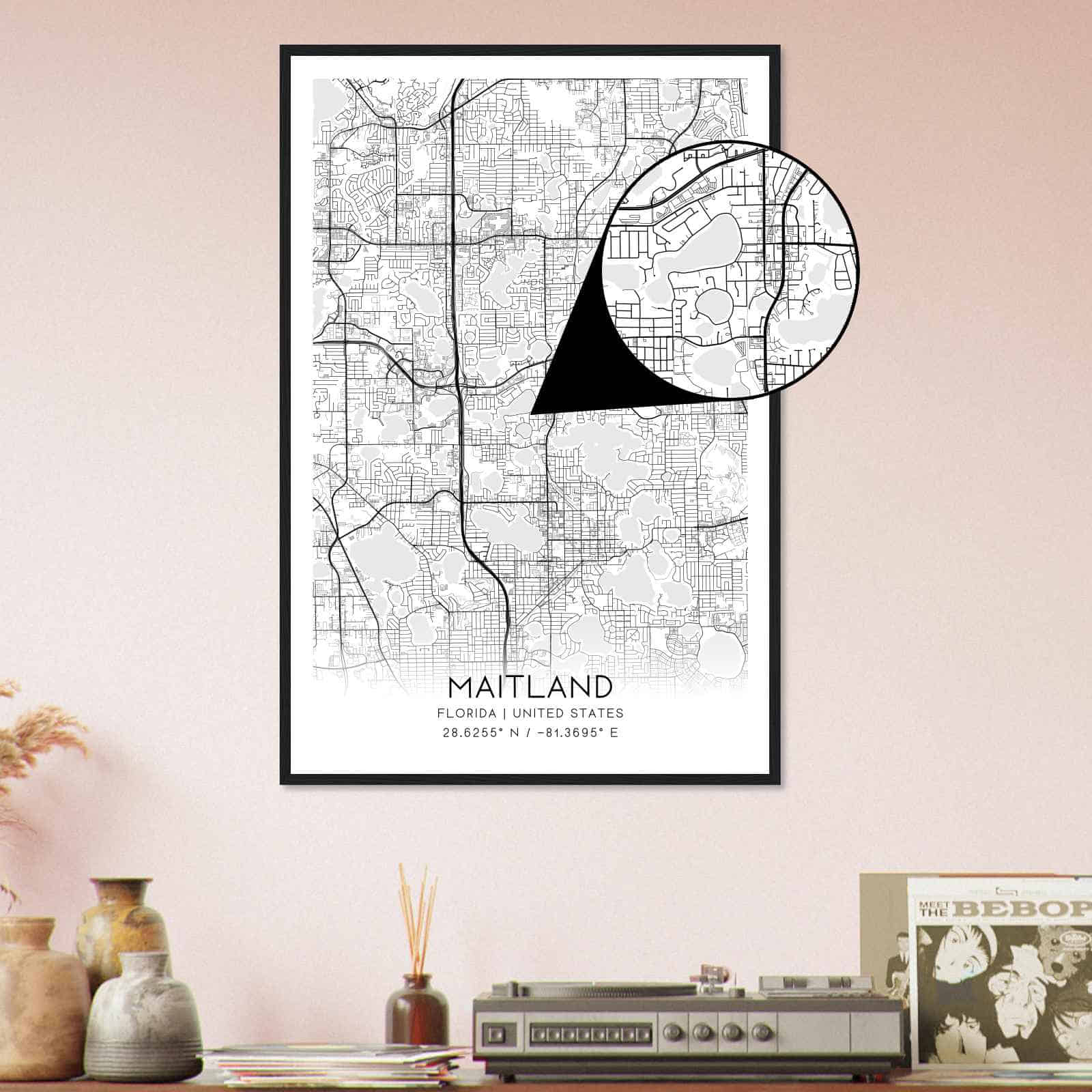 Maitland Florida Map Poster Modern - 3c5de925a7885a430e3f543aaf03d5cf