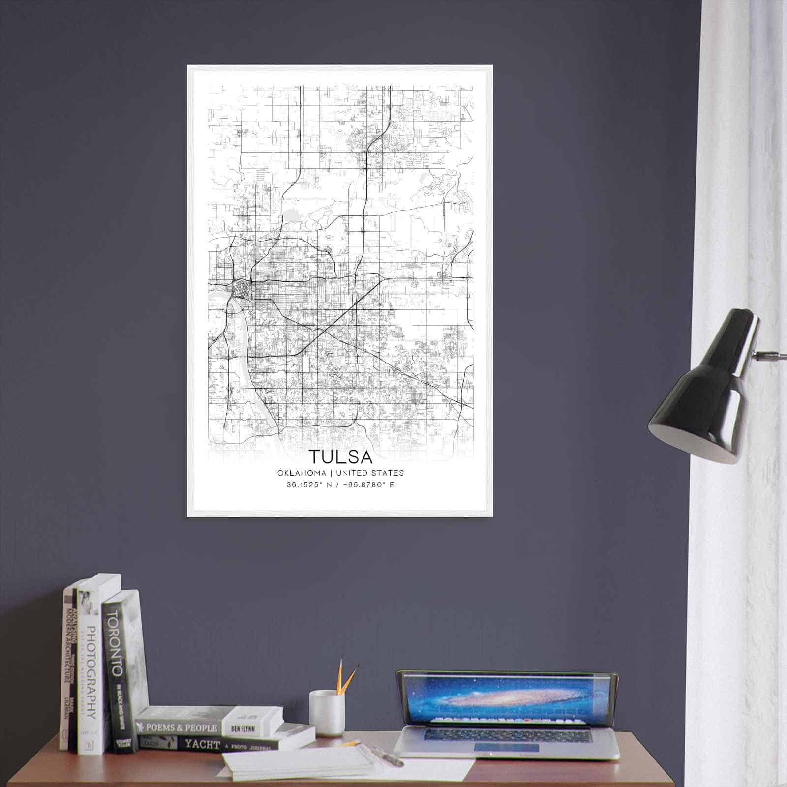 Deerfield Kansas Map Poster, Modern Home Decor Wall Art Print (Copy)