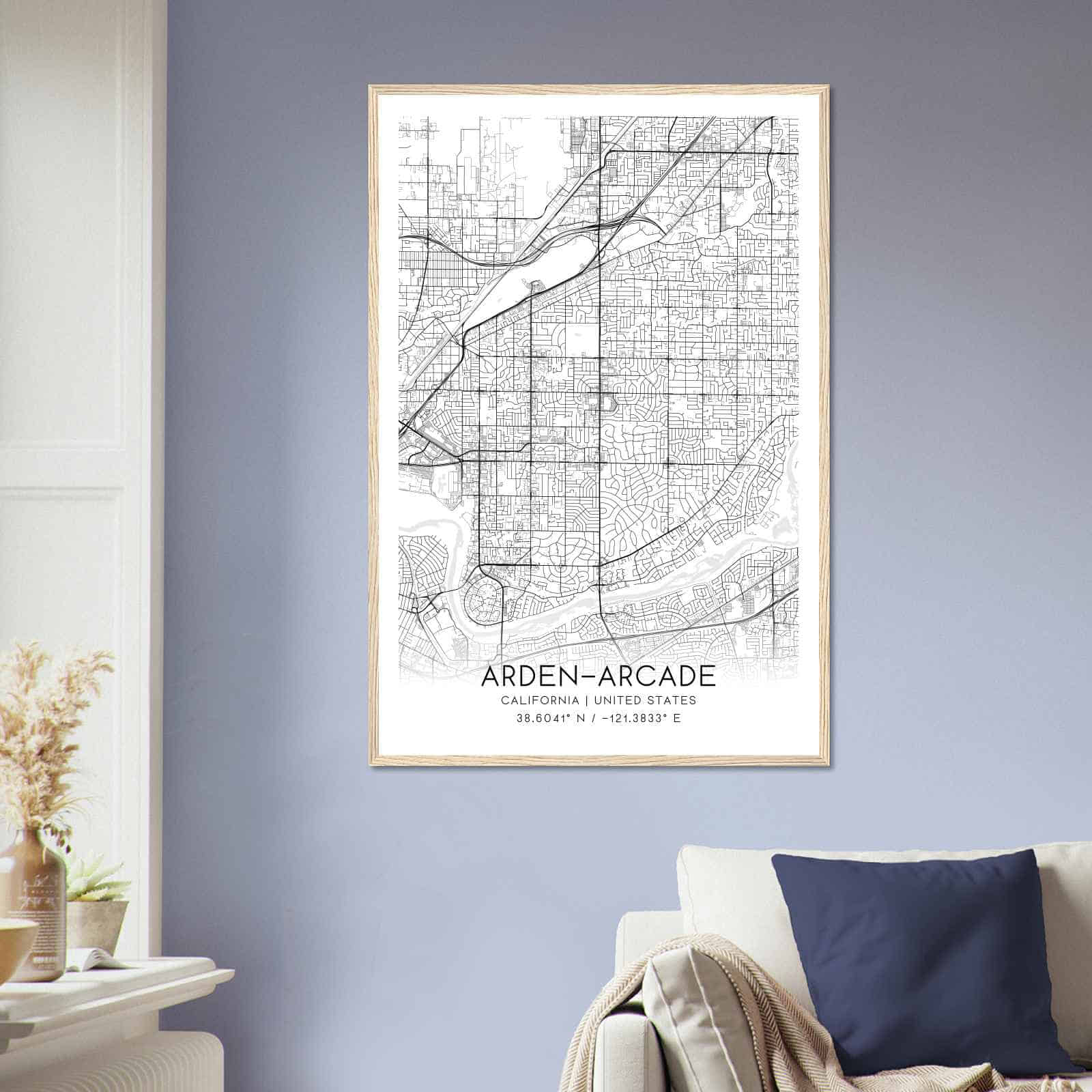Deerfield Kansas Map Poster, Modern Home Decor Wall Art Print (Copy)