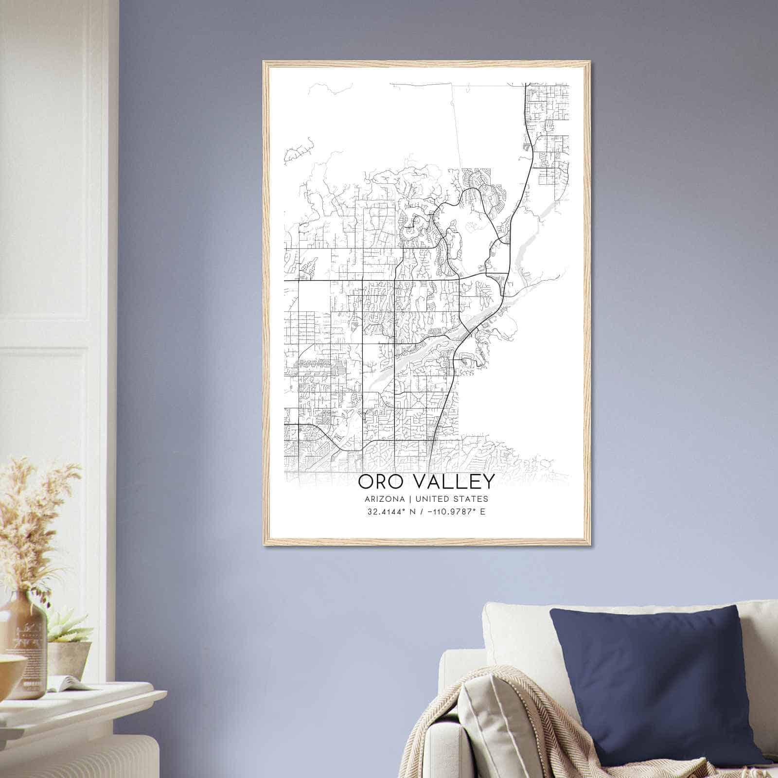 Deerfield Kansas Map Poster, Modern Home Decor Wall Art Print (Copy)